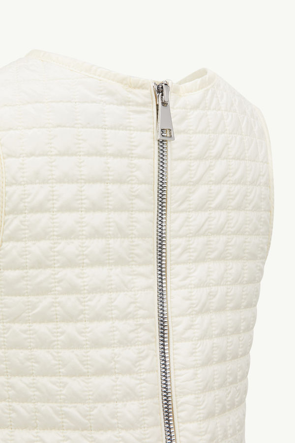 Padded Dress Girl White Moncler 4