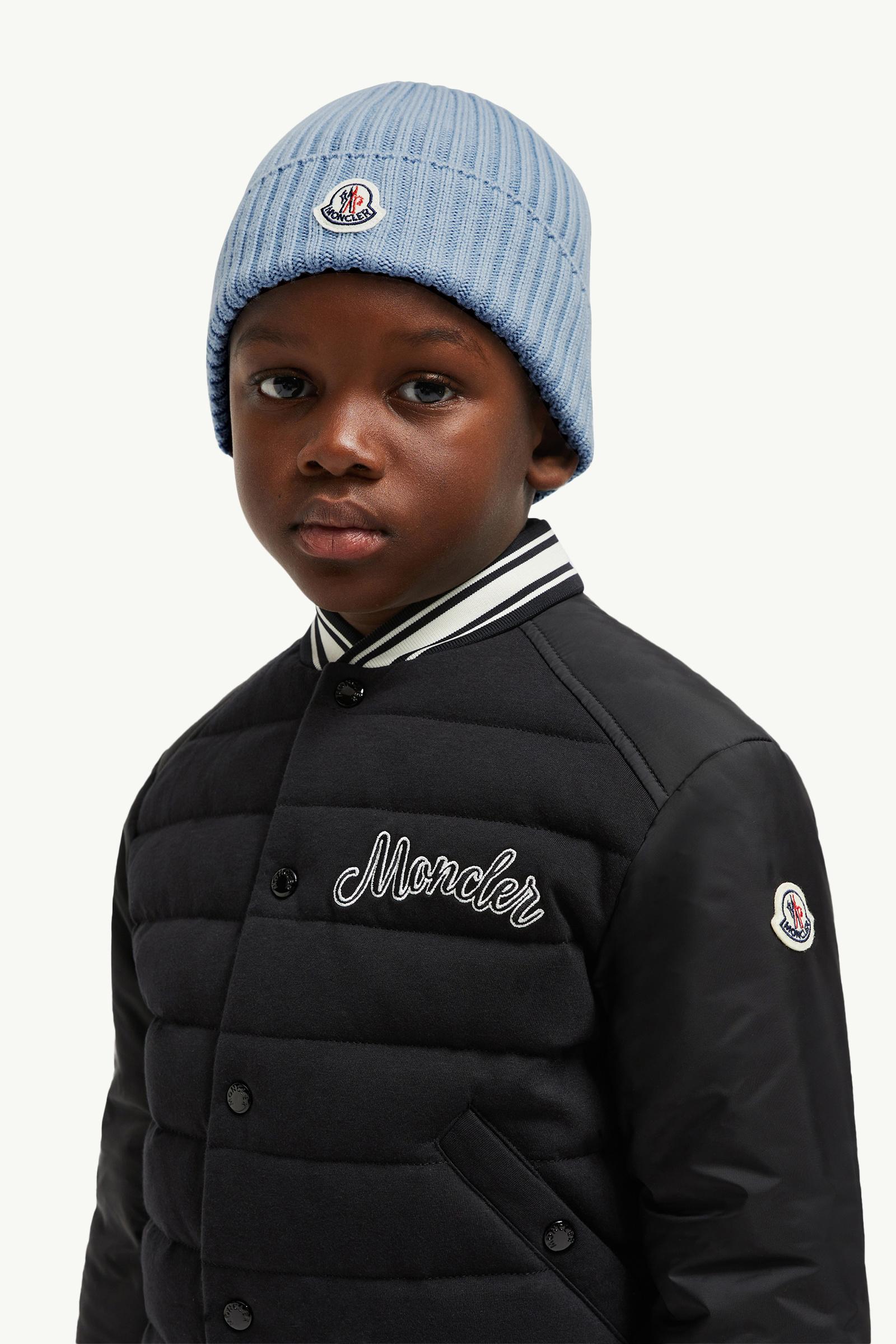 Wool Beanie Boy Light Blue Moncler 1