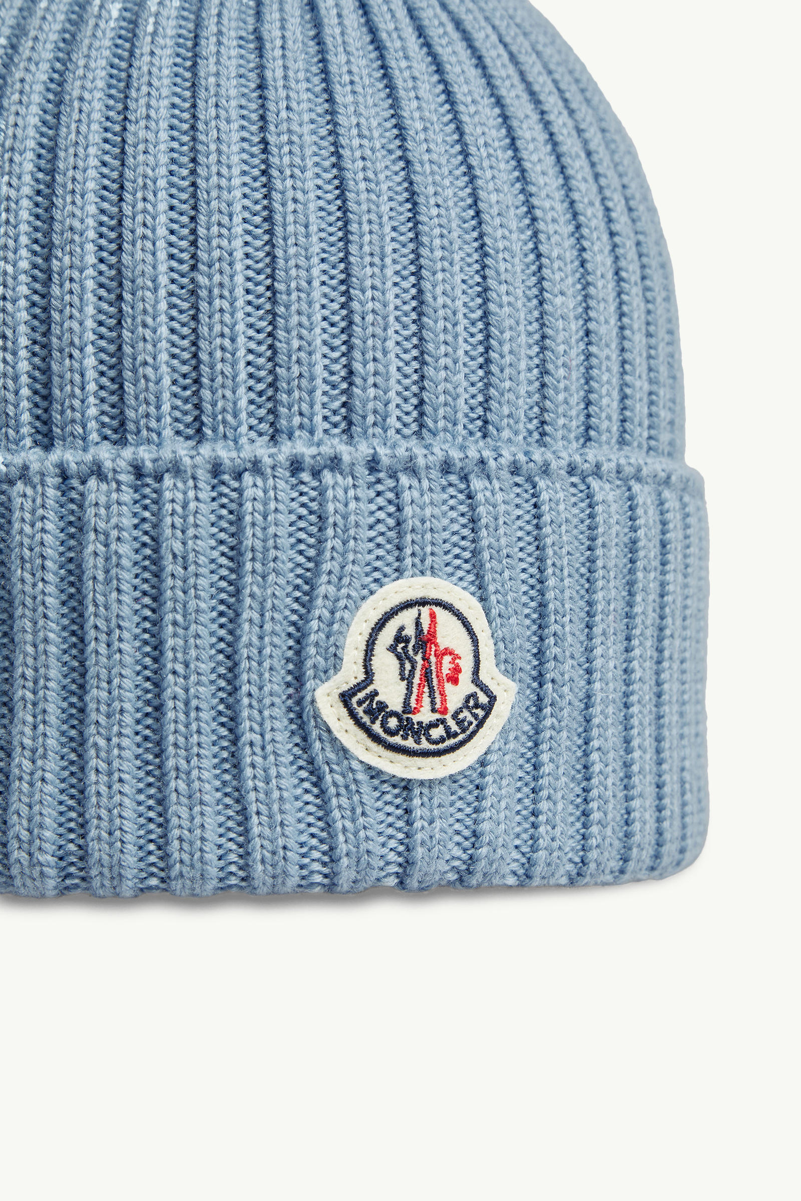 Wool Beanie Boy Light Blue Moncler 2