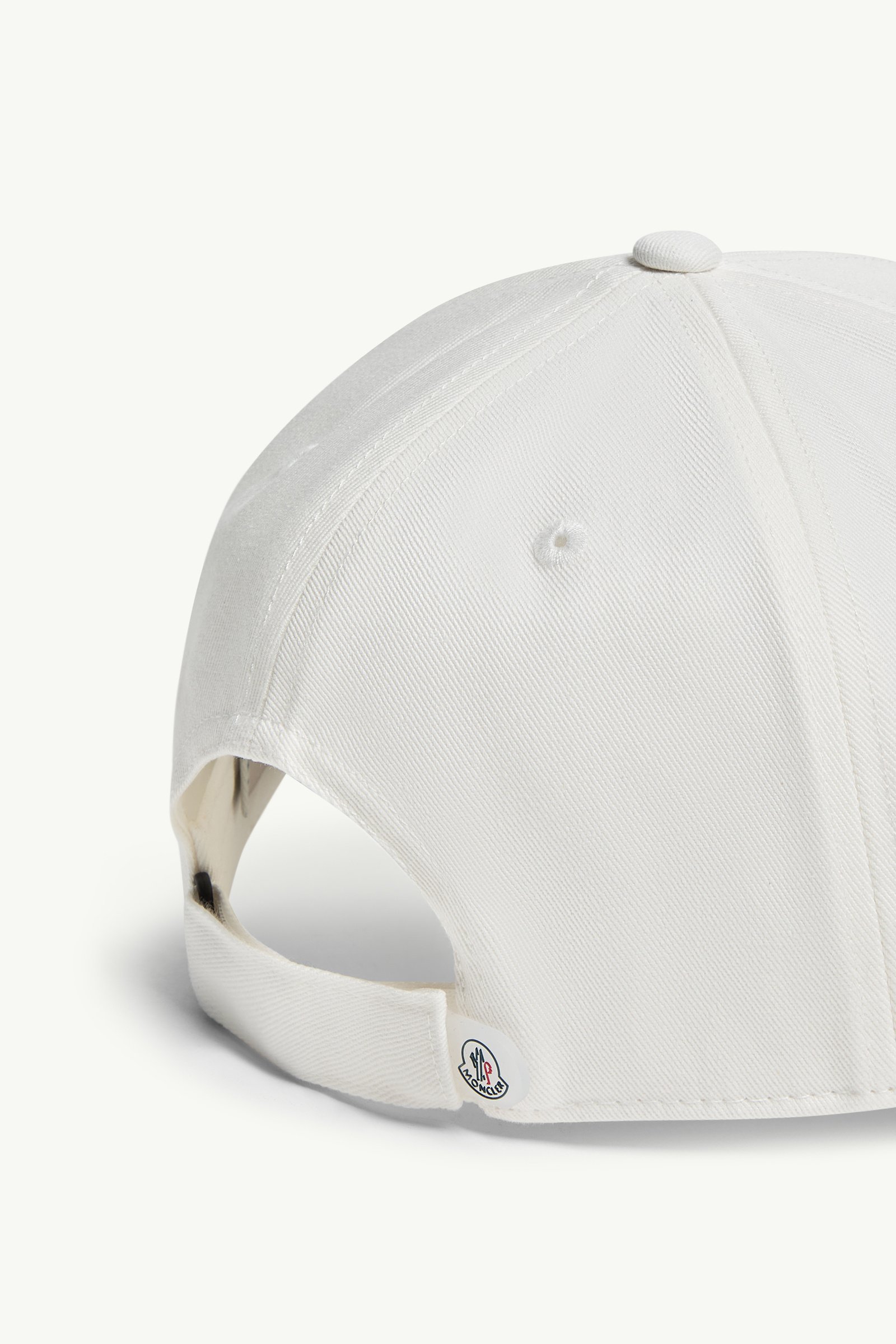 Cotton Gabardine Baseball Cap Boy White Moncler 1