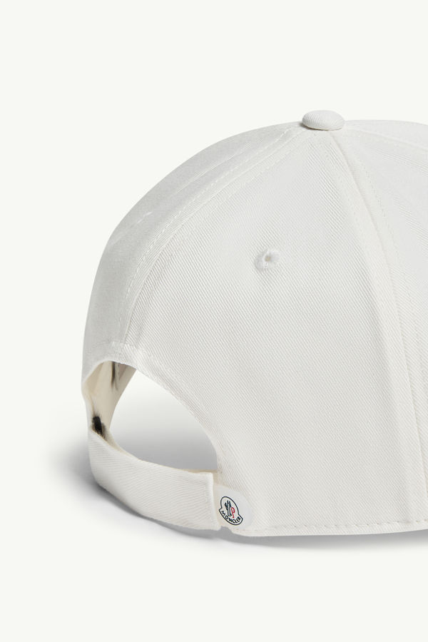 Cappello da baseball in gabardine di cotone Bambino Bianco Moncler 1