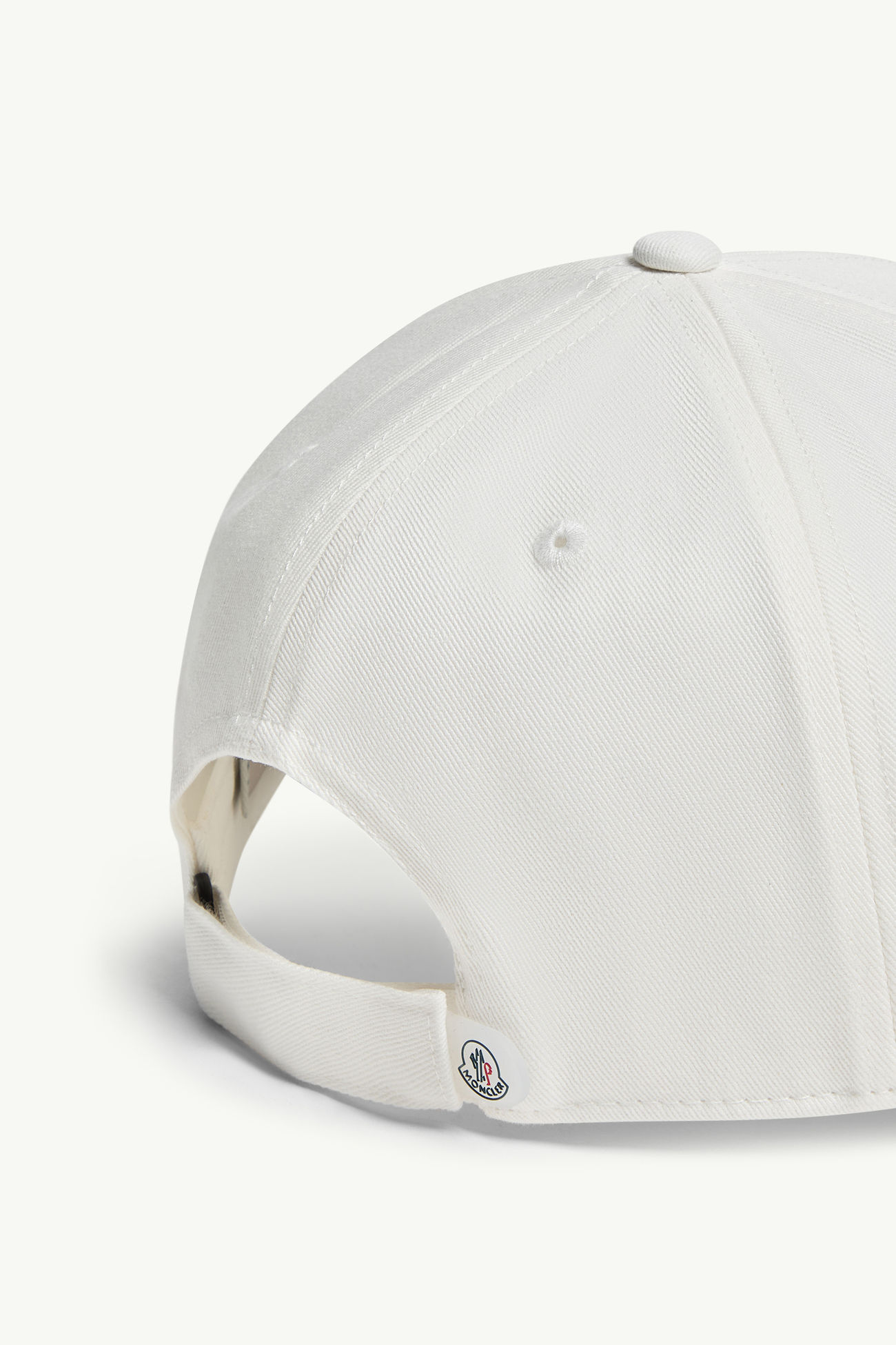 Gorra de béisbol de gabardina de algodón Niño Blanco Moncler 1