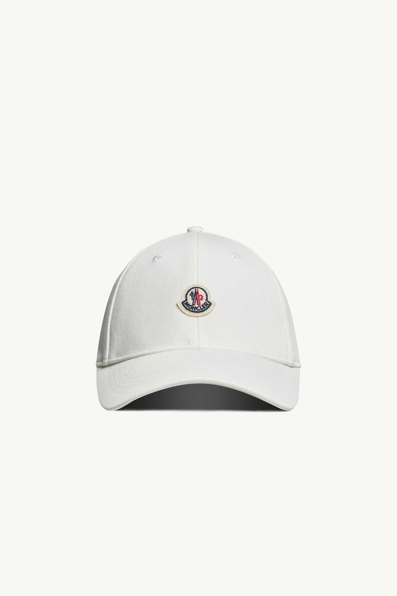 Gorra de béisbol de gabardina de algodón Niño Blanco Moncler 0
