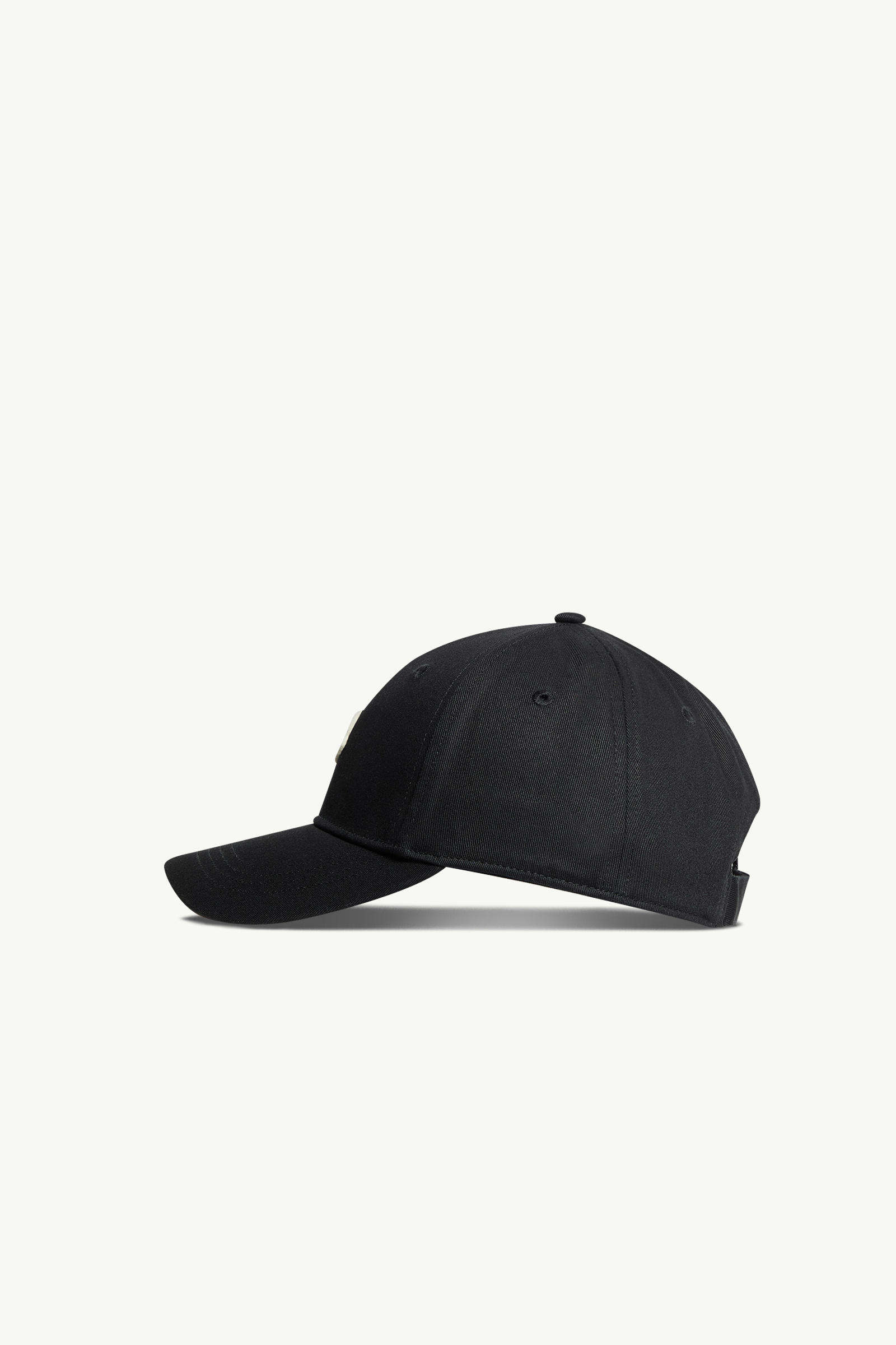 Cotton Gabardine Baseball Cap Boy Black Moncler 2