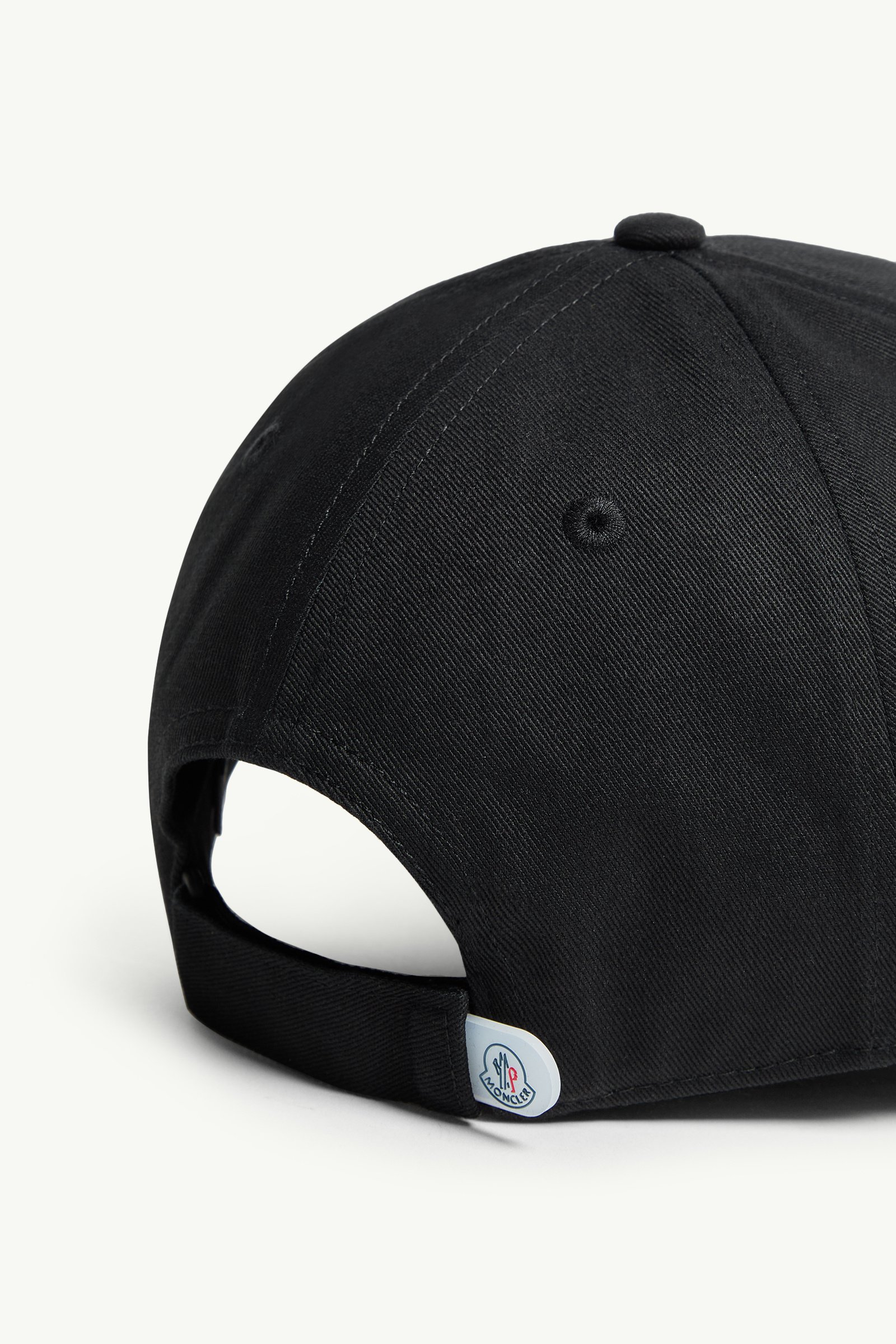 MONCLER モンクレール GABARDINE BASEBALL CAP Black Cotton Gabardine Baseball Cap - Hats & Beanies for Men