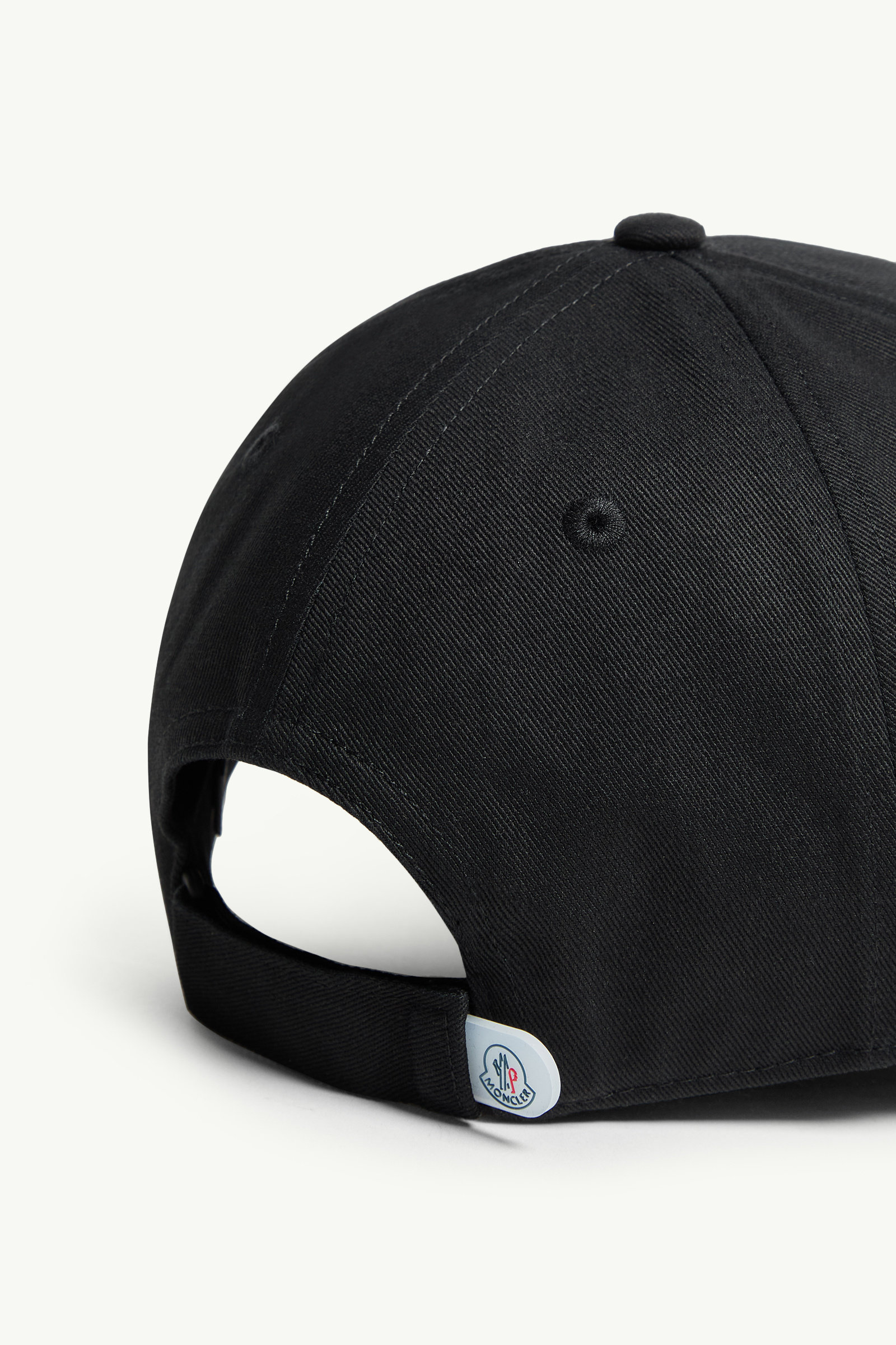 Cotton Gabardine Baseball Cap Boy Black Moncler 3