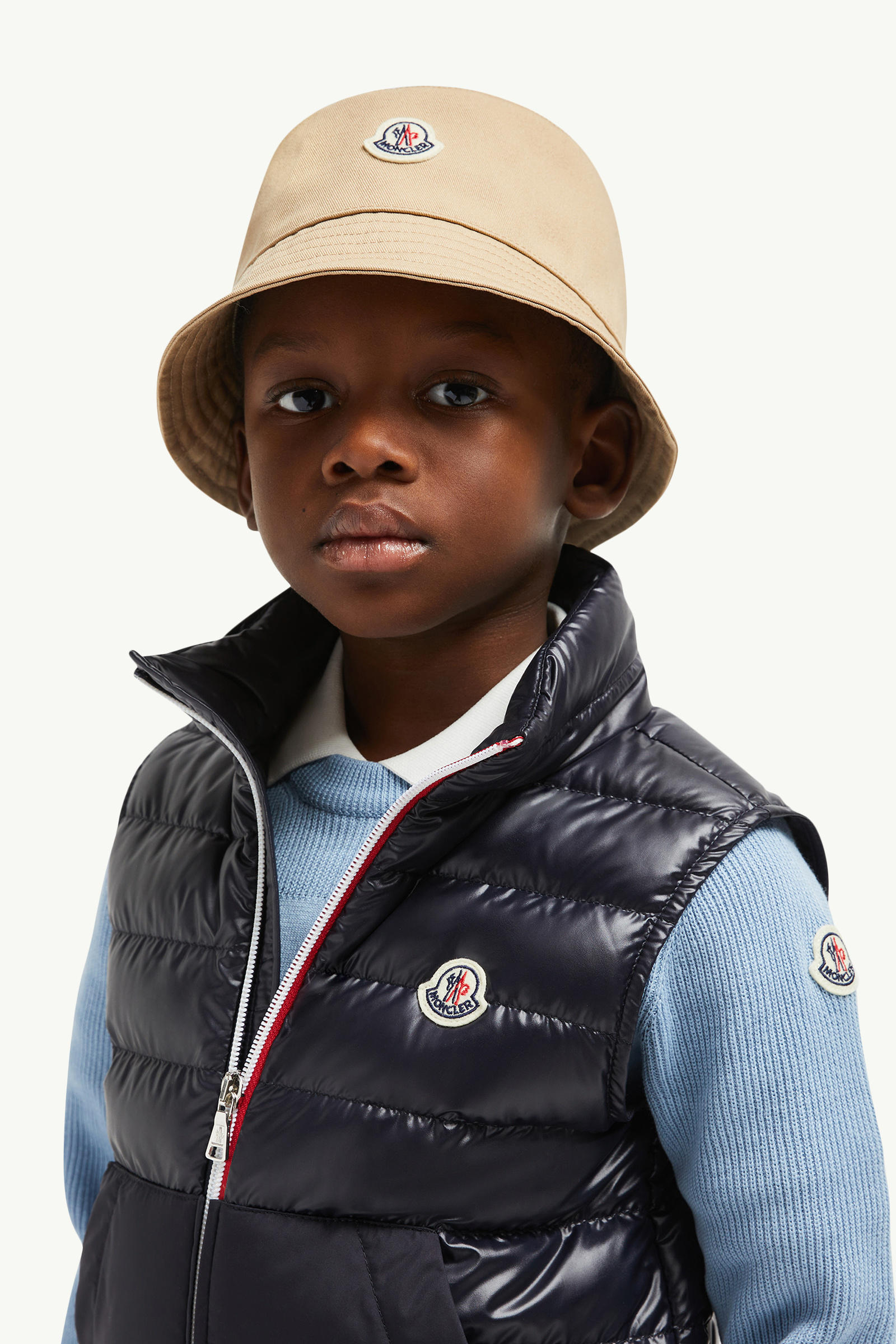 Cotton Gabardine Bucket Hat Gender Neutral Beige Moncler 1