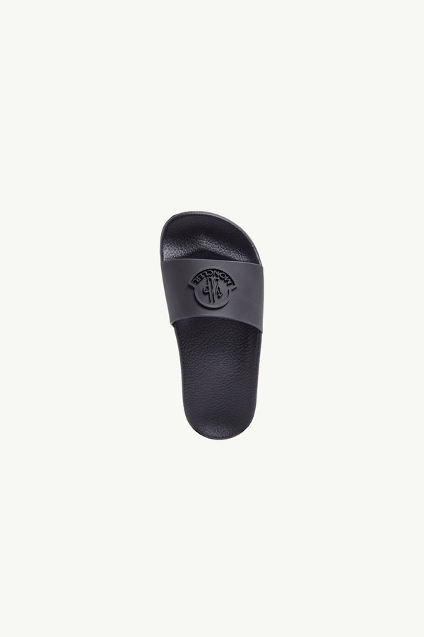 Petit Basile Rubber Sliders Gender Neutral Black Moncler 3