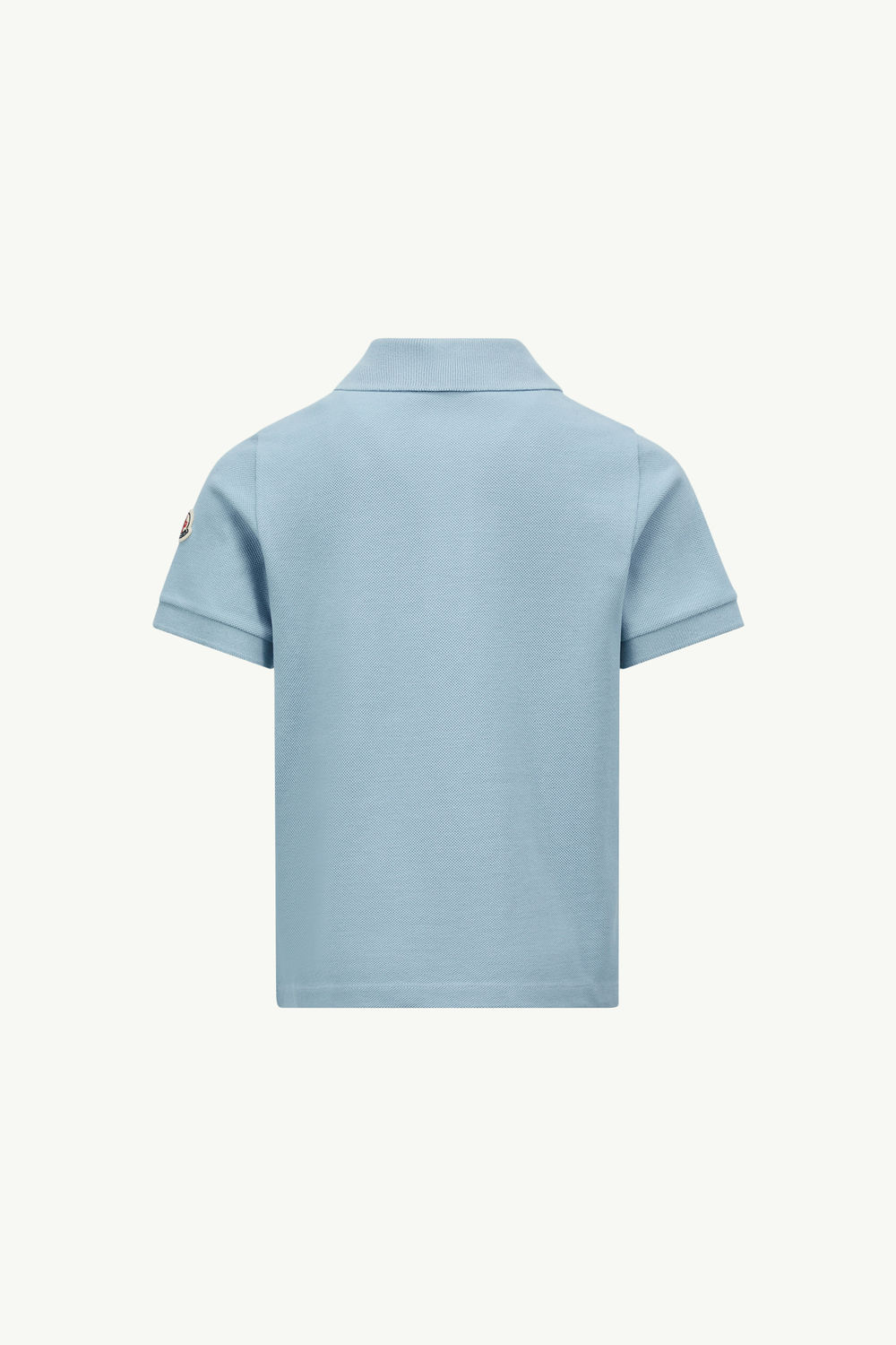 Poloshirt aus Baumwolle mit dreifarbigem Besatz Jungen Hellblau Moncler 2