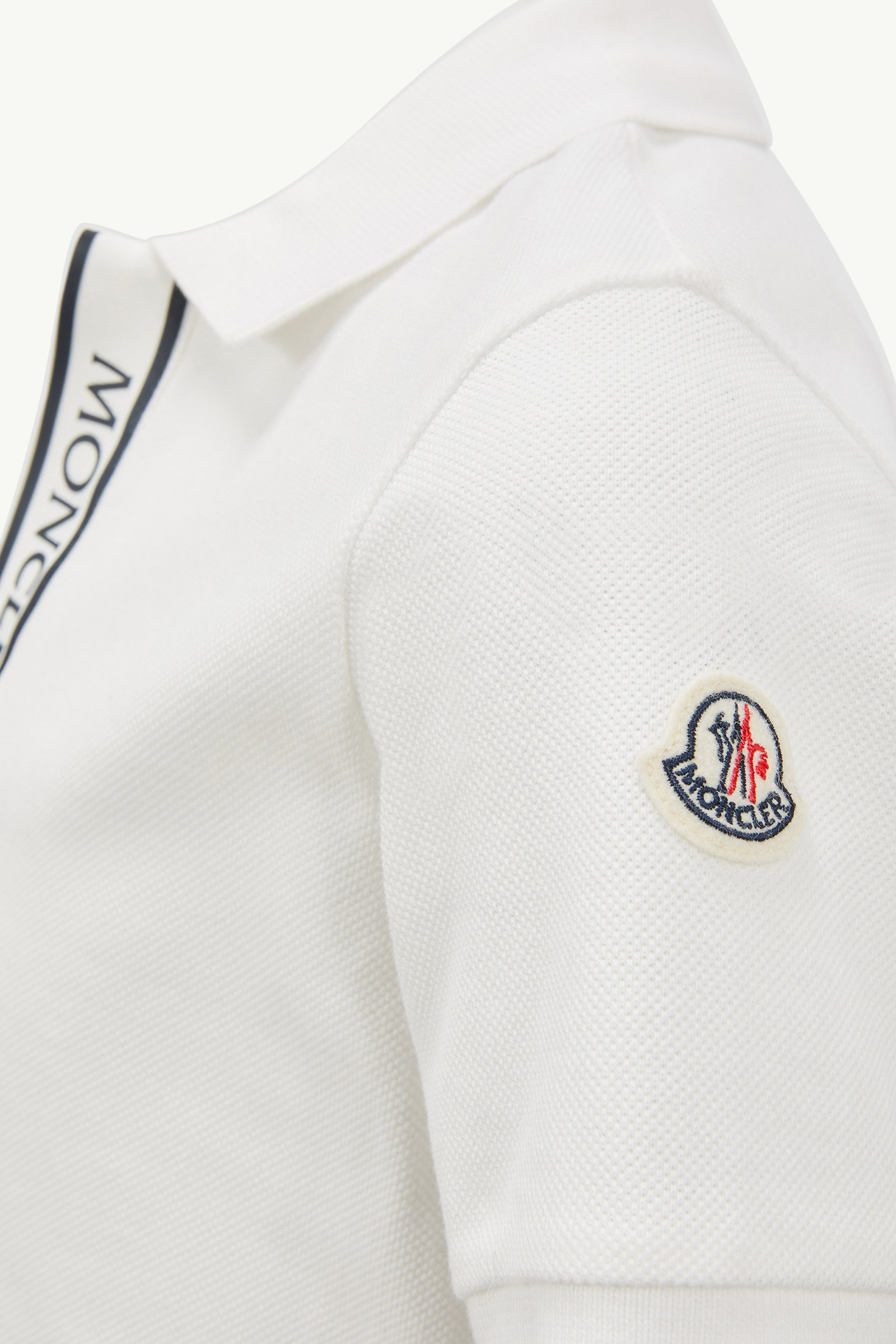 男童标识饰边棉质珠地Polo衫 男童 白色 Moncler 3