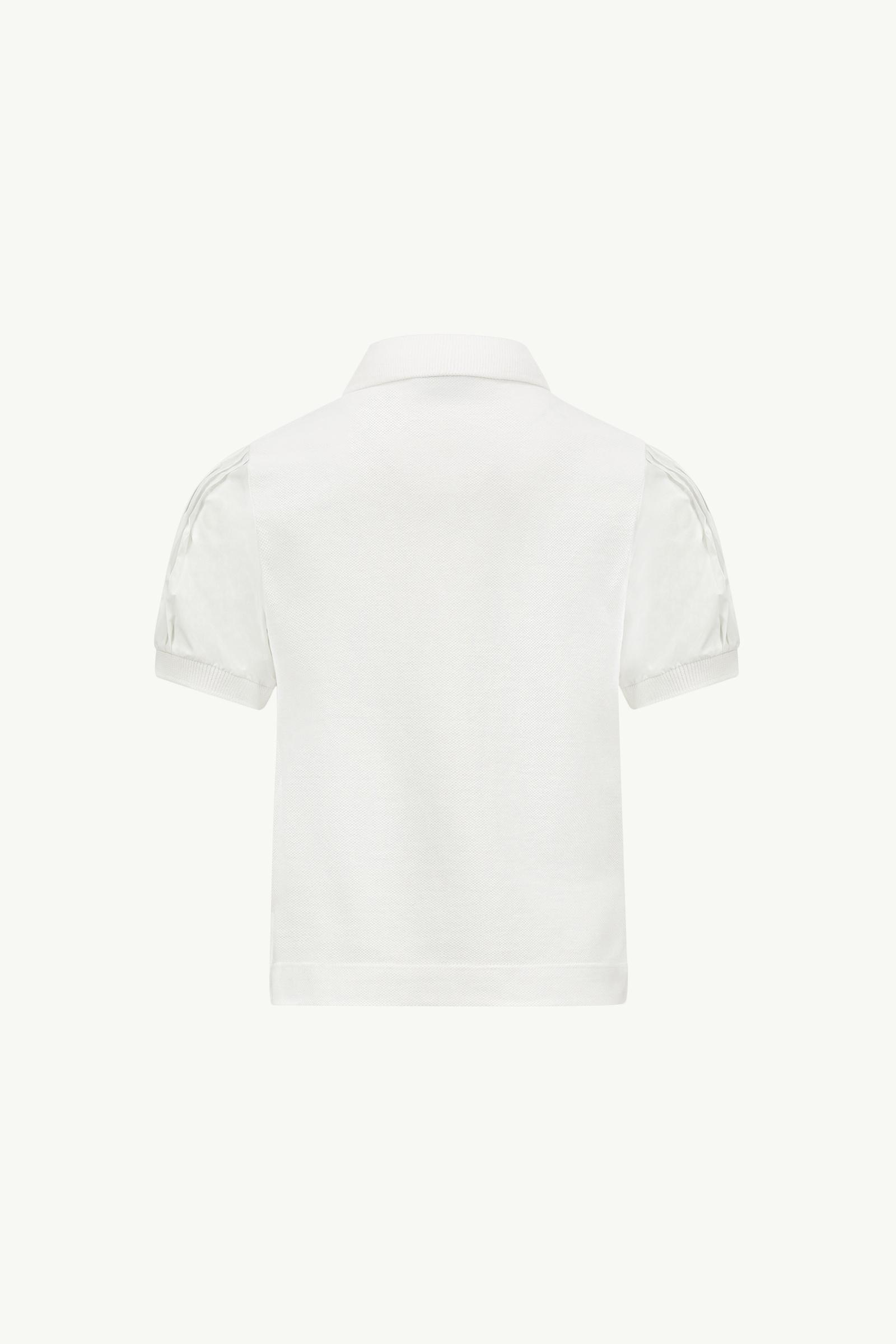 Cotton Piquet Polo Shirt Girl White Moncler 1