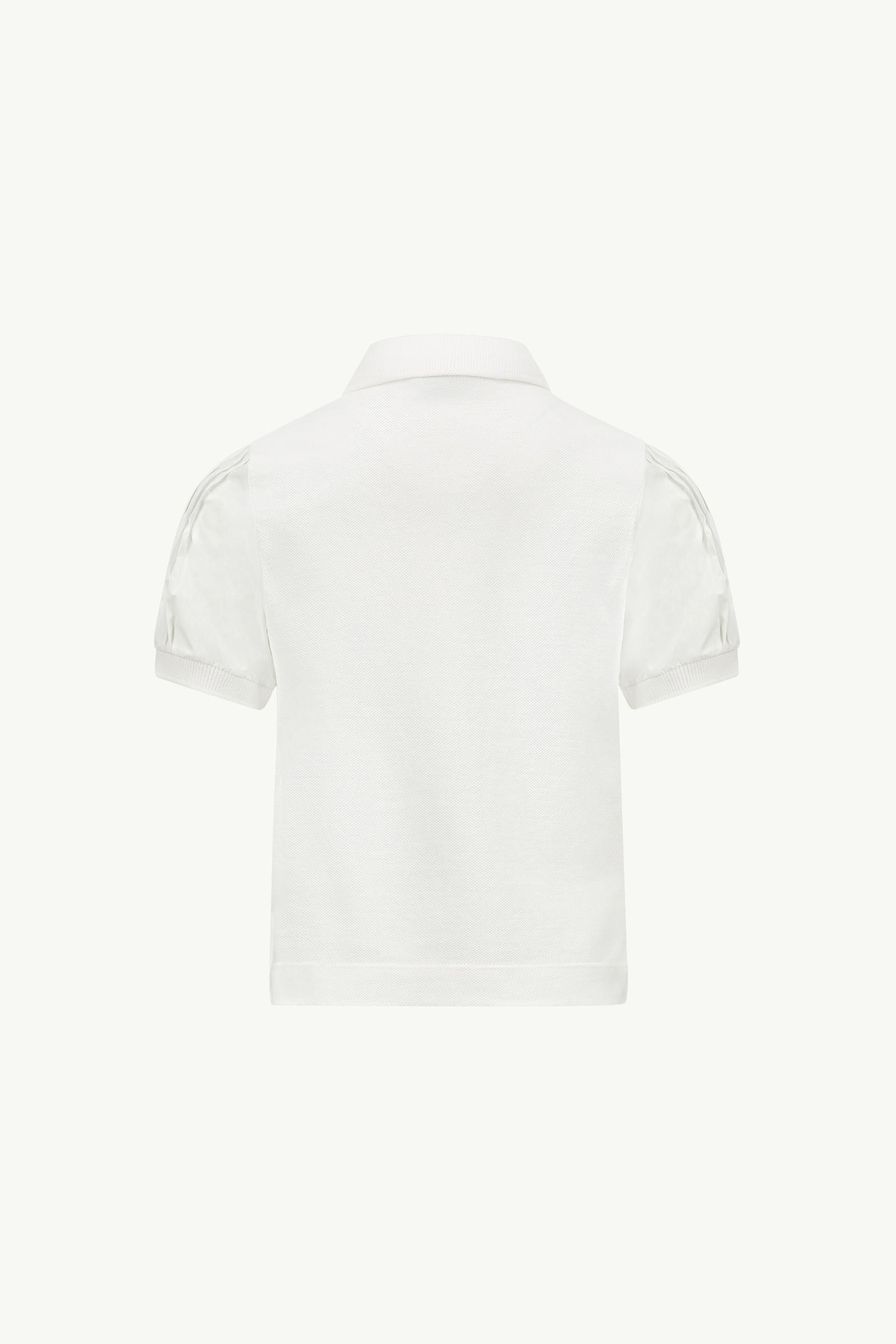 Cotton Piquet Polo Shirt Girl White Moncler 1