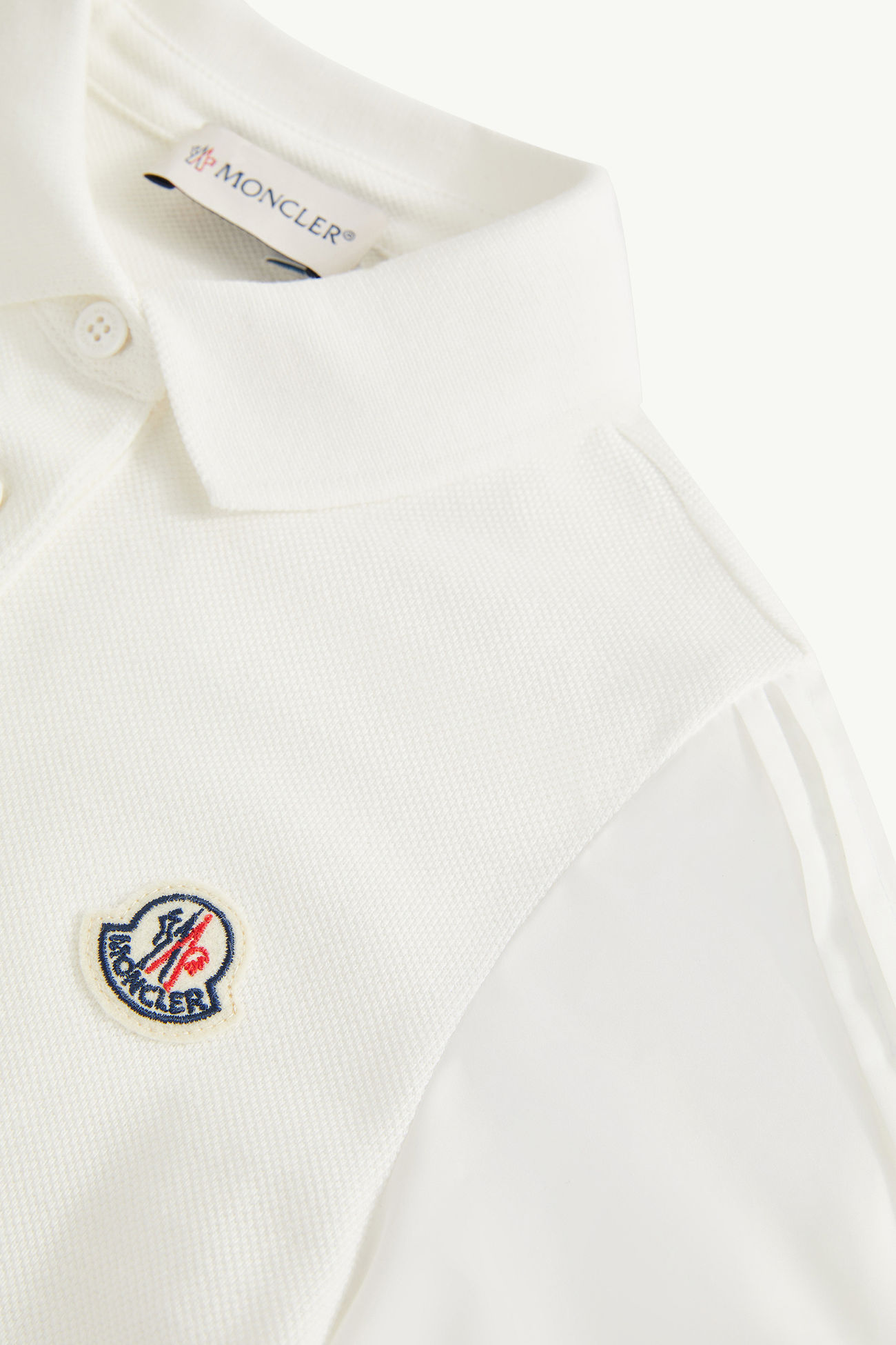 Cotton Piquet Polo Shirt Girl White Moncler 3