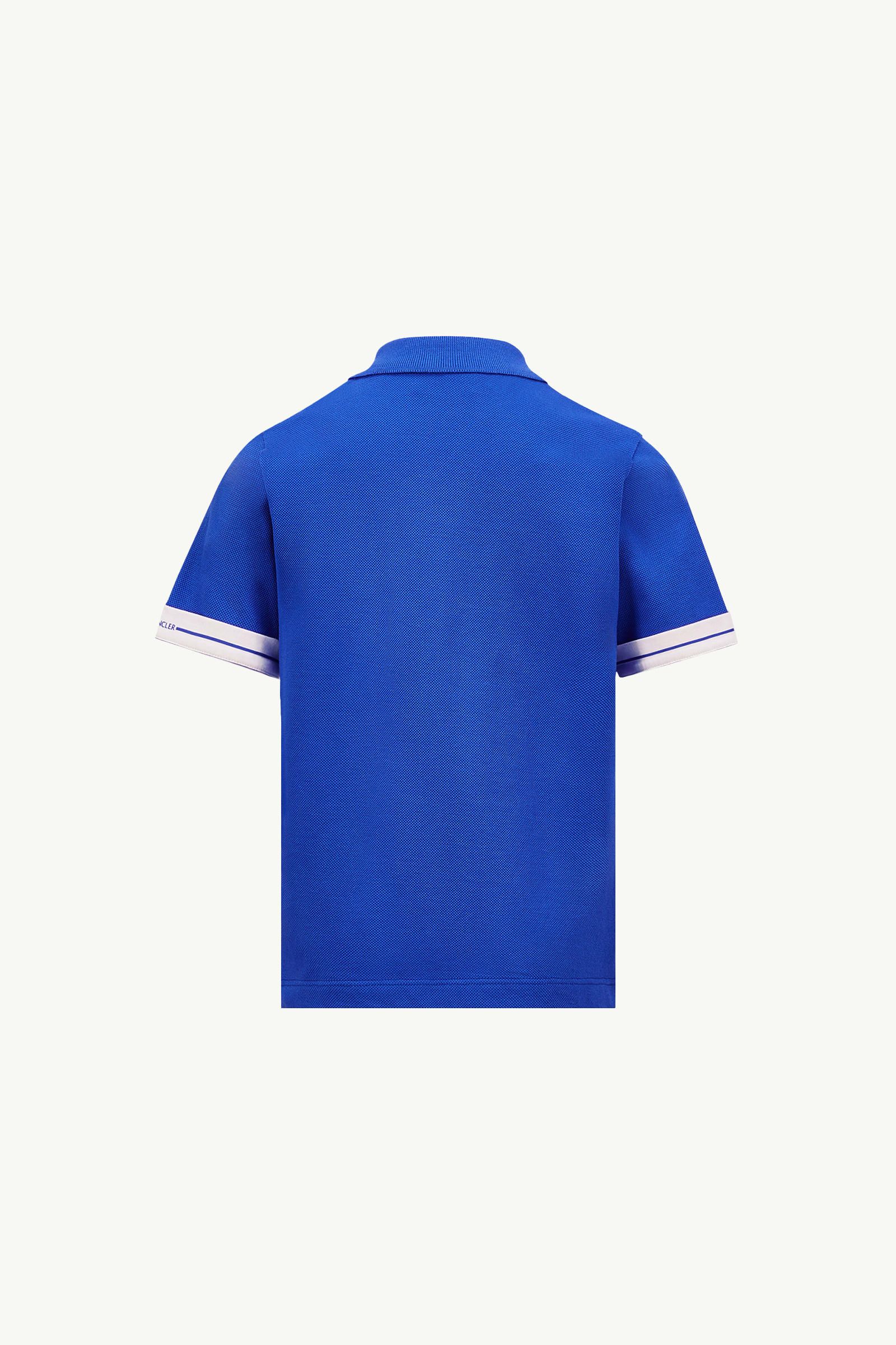 Logo Patch Cotton Piquet Polo Shirt Boy Electric Blue Moncler 2