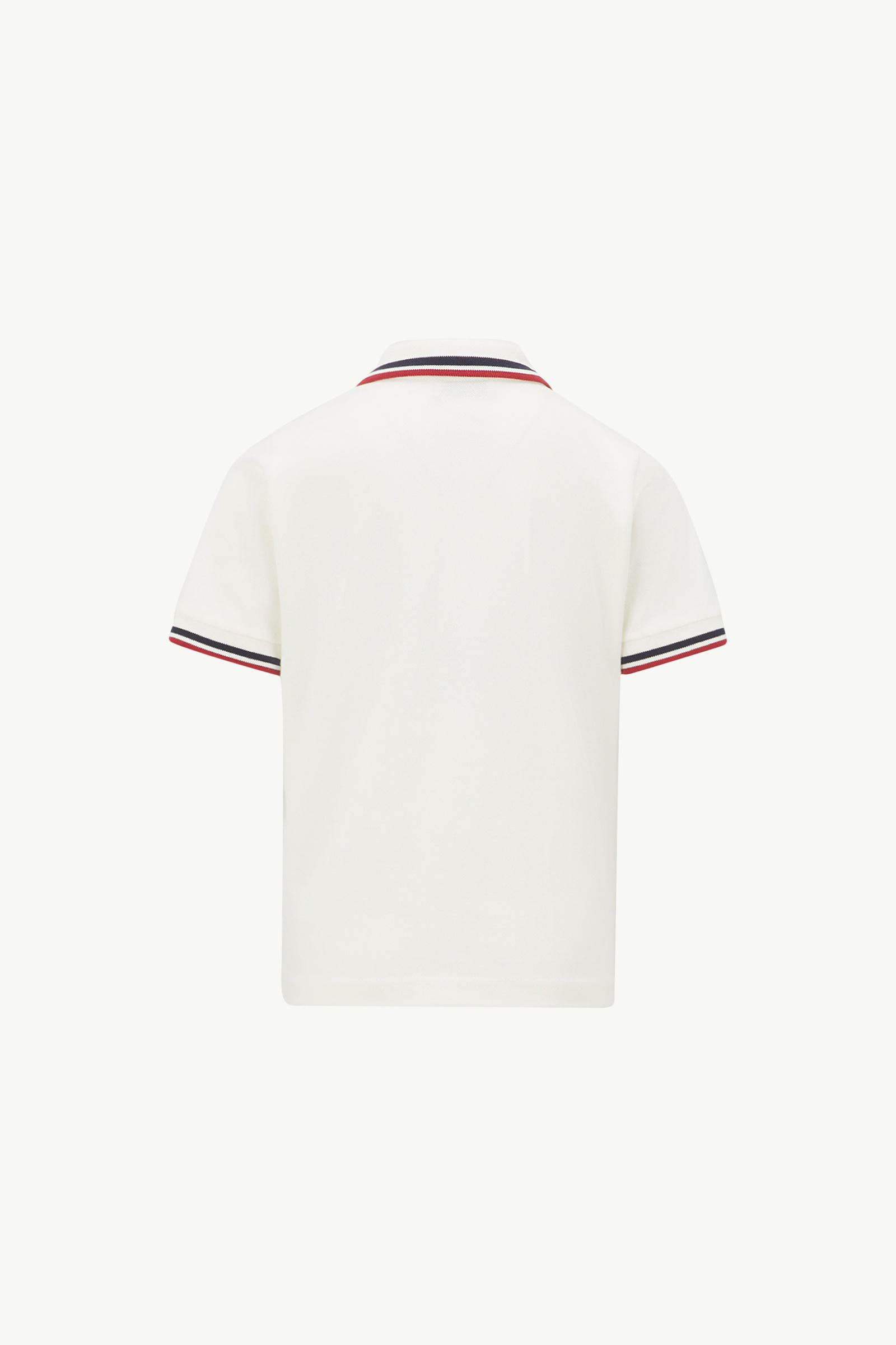 Tricolour-Trimmed Cotton Piquet Polo Shirt Boy White Moncler 3