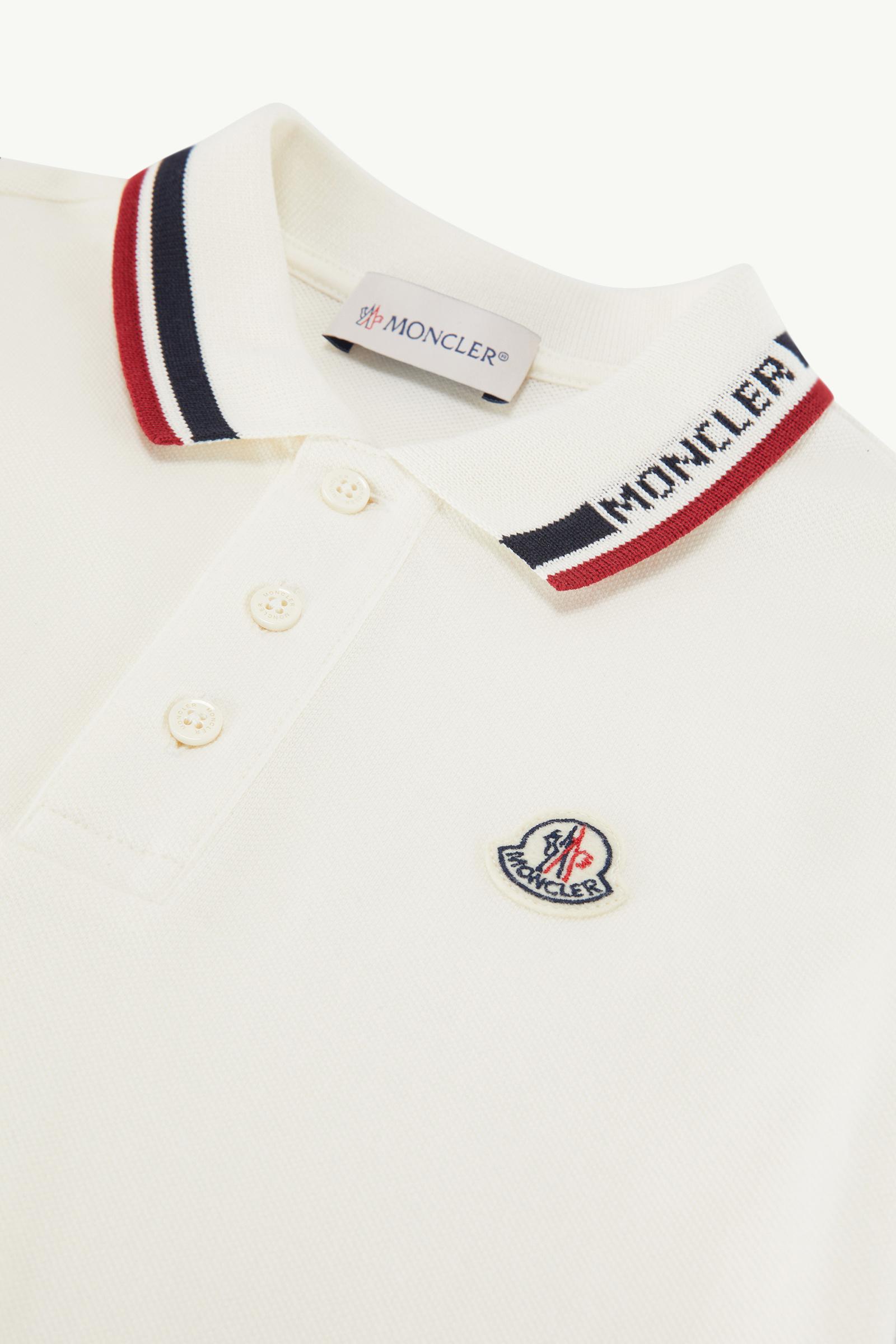 White Tricolor-Trimmed Cotton Piquet Polo Shirt - Polos & T