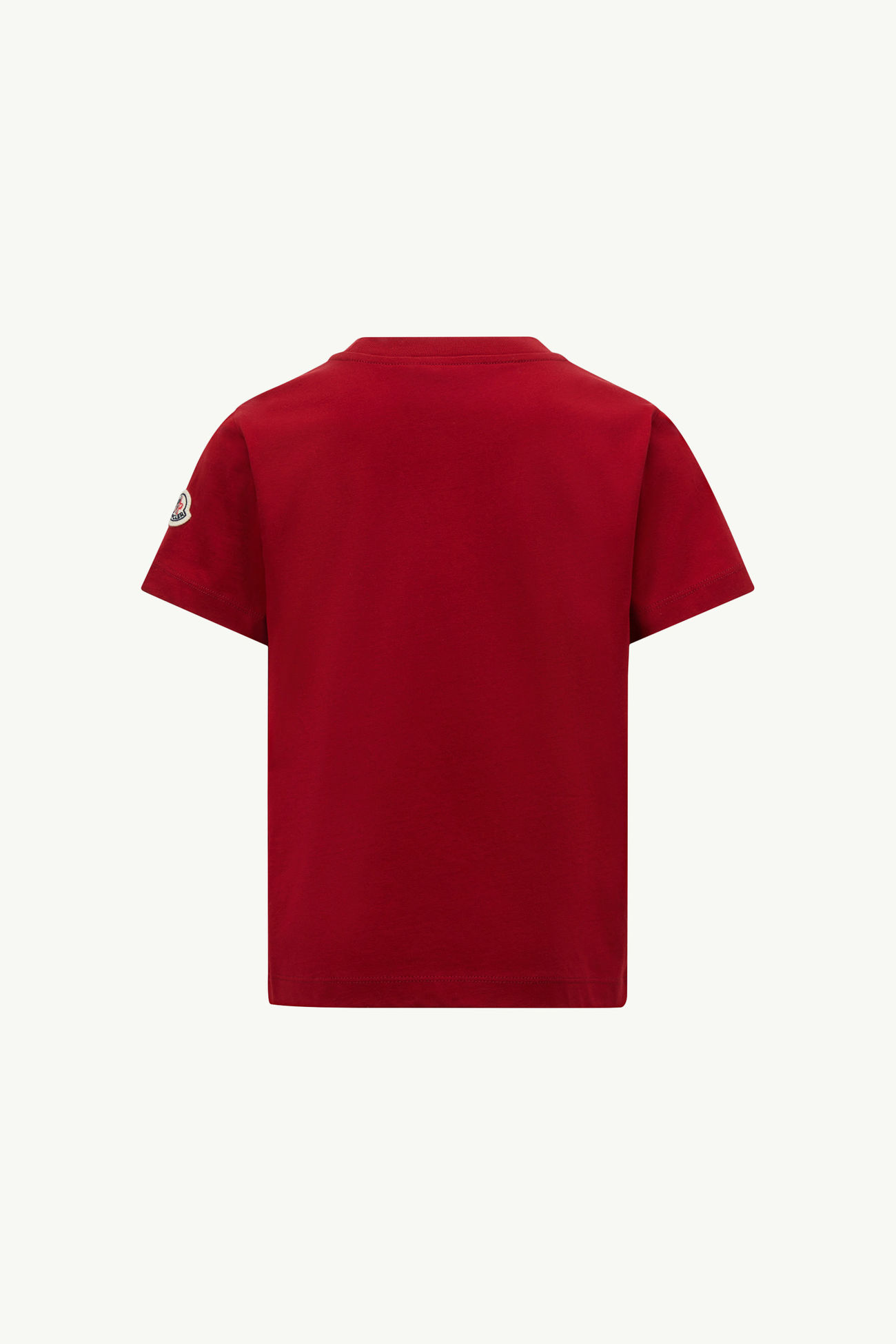Optical Logo Cotton T-Shirt Boy Dark Red Moncler 2