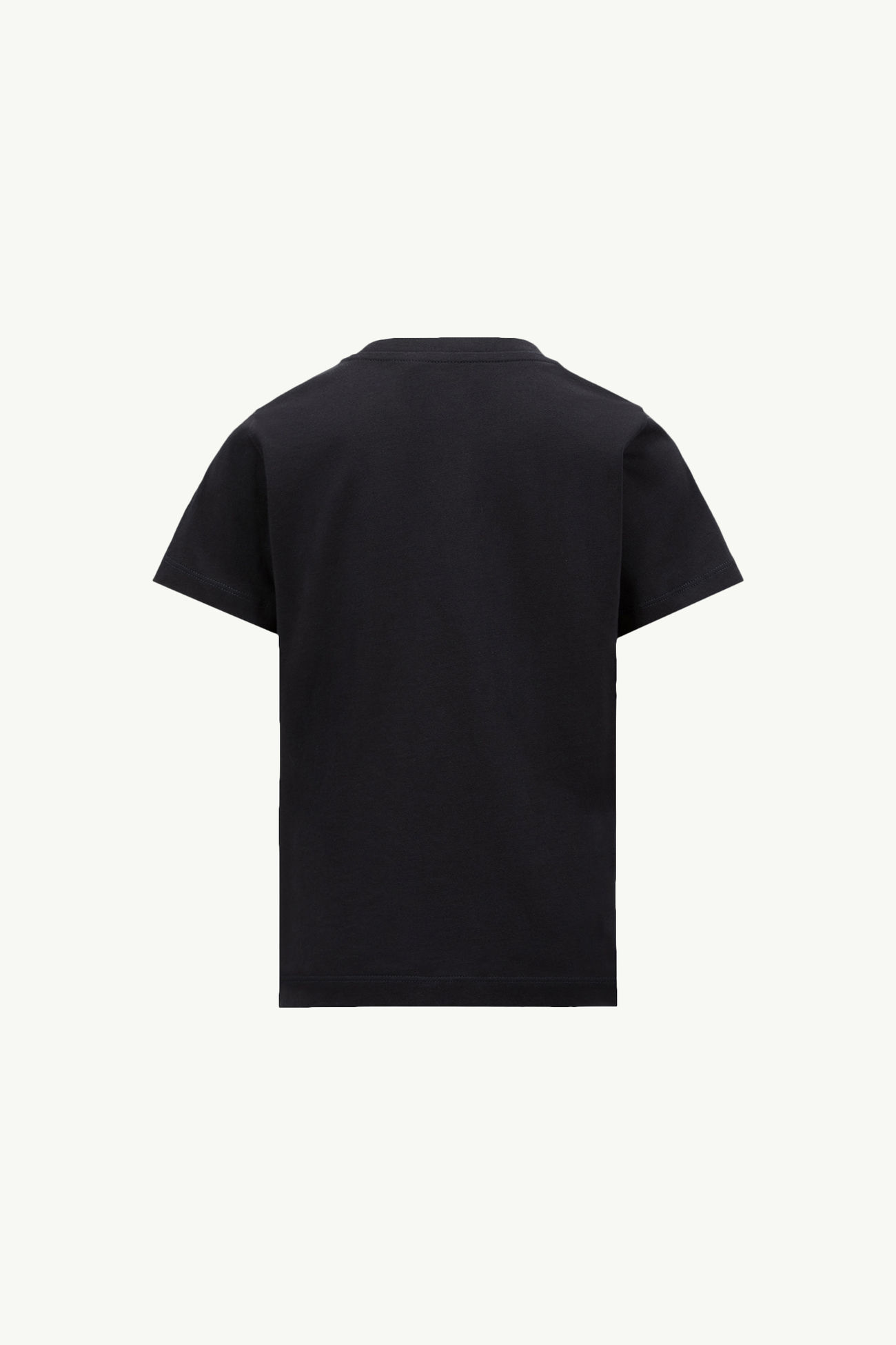 Optical Logo Cotton T-Shirt Boy Navy Blue Moncler 1