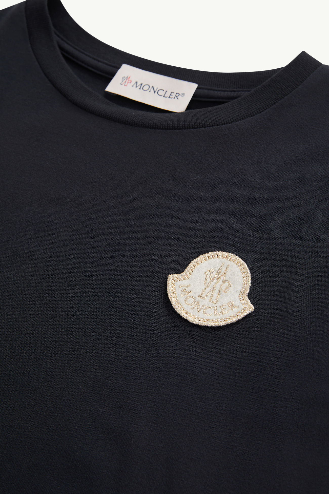 刺繡標誌貼片T恤 女童 海軍藍色 Moncler 3