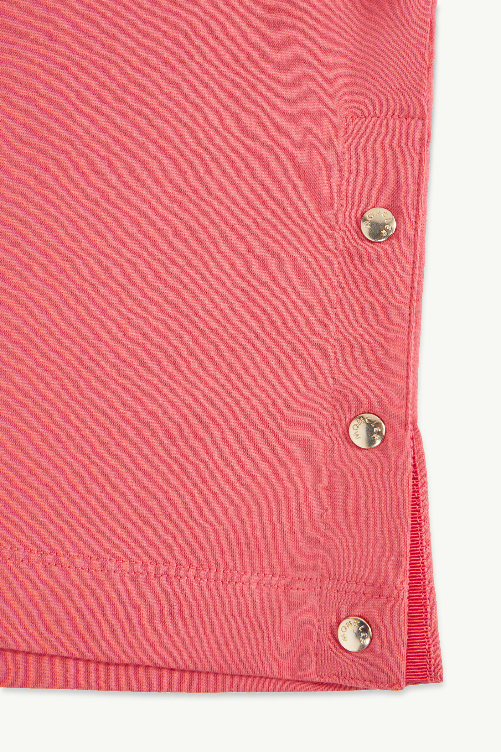 Cotton T-Shirt with Pocket Girl Coral Pink Moncler 5