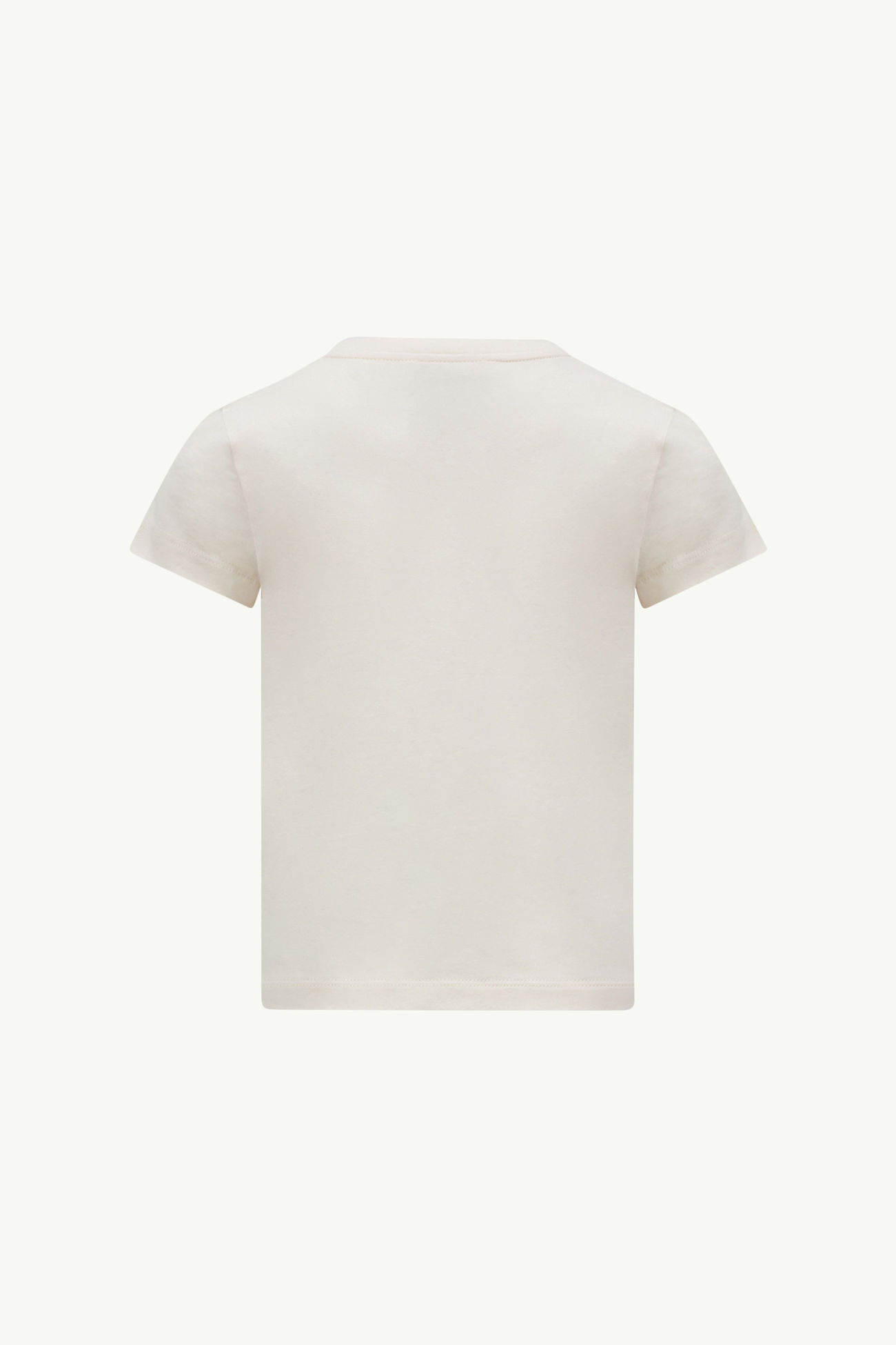 T-Shirt aus Baumwolle mit gesticktem Logo Mädchen Weiß Moncler 1