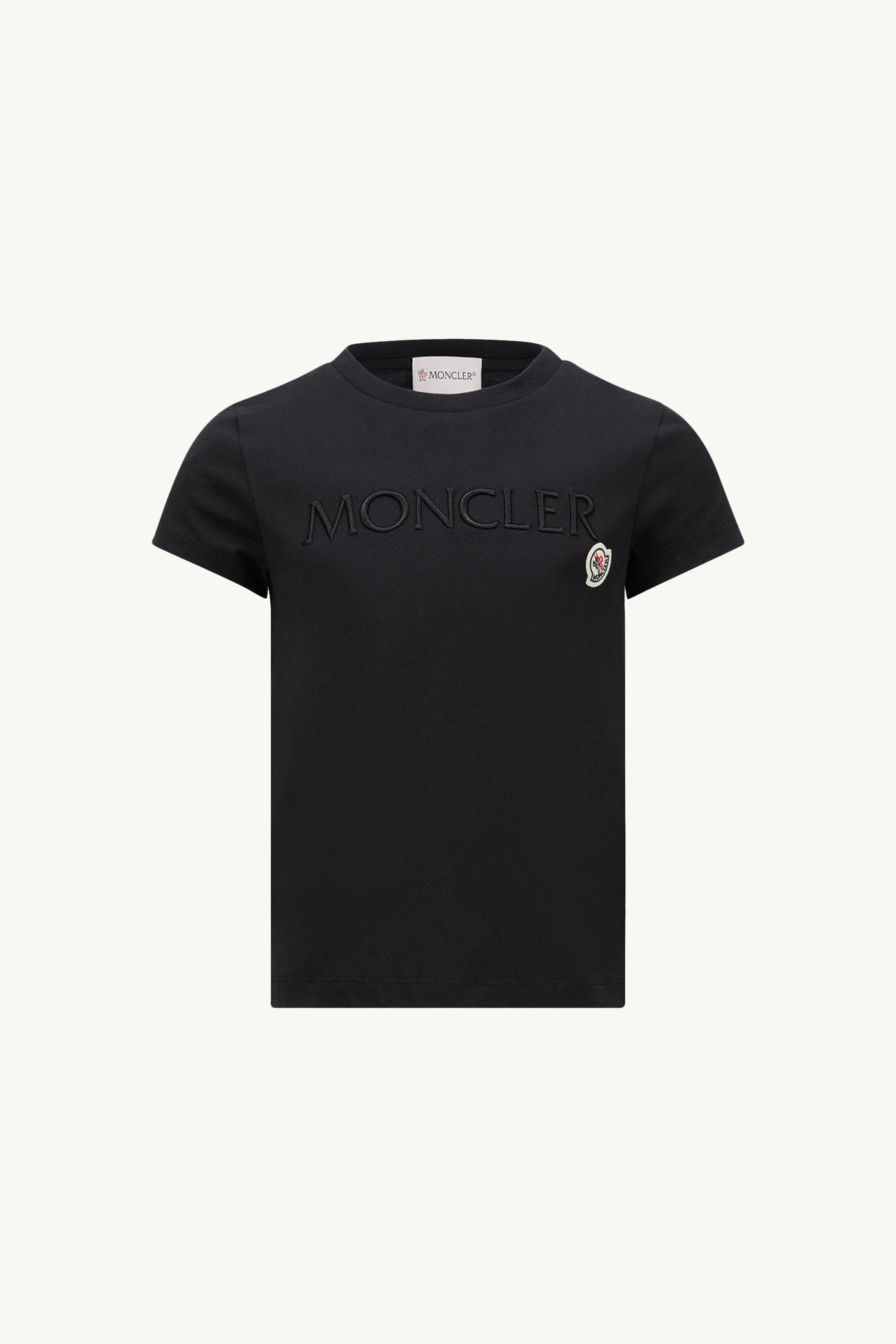 女童刺绣标识棉质T恤 女童 黑色 Moncler 0