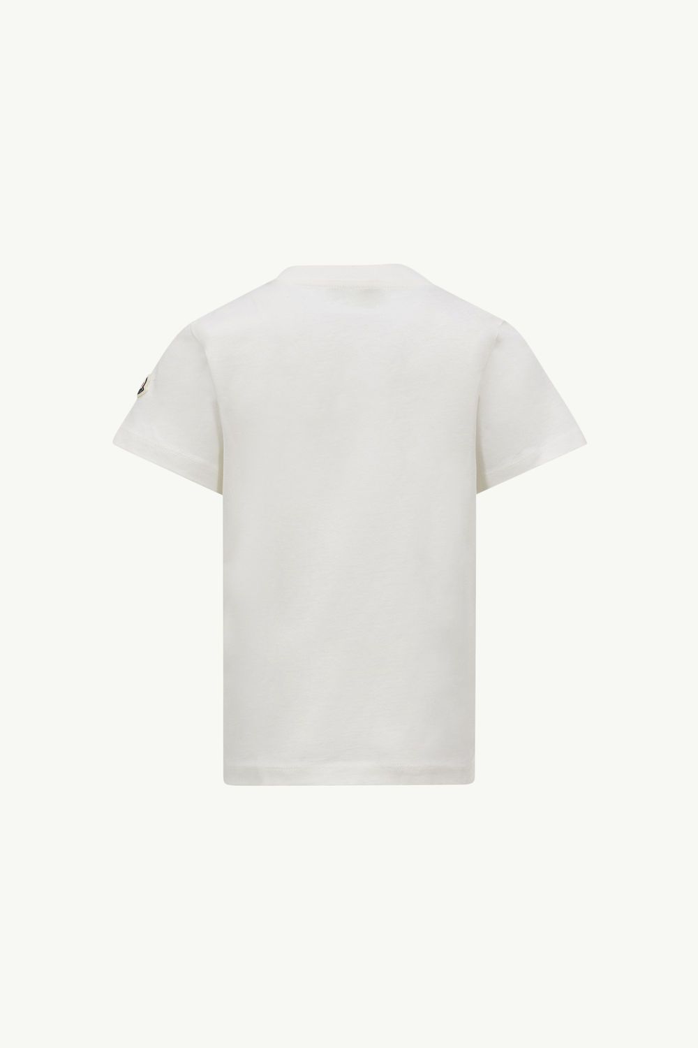 Scribble Logo Cotton T-Shirt Boy White Moncler 1