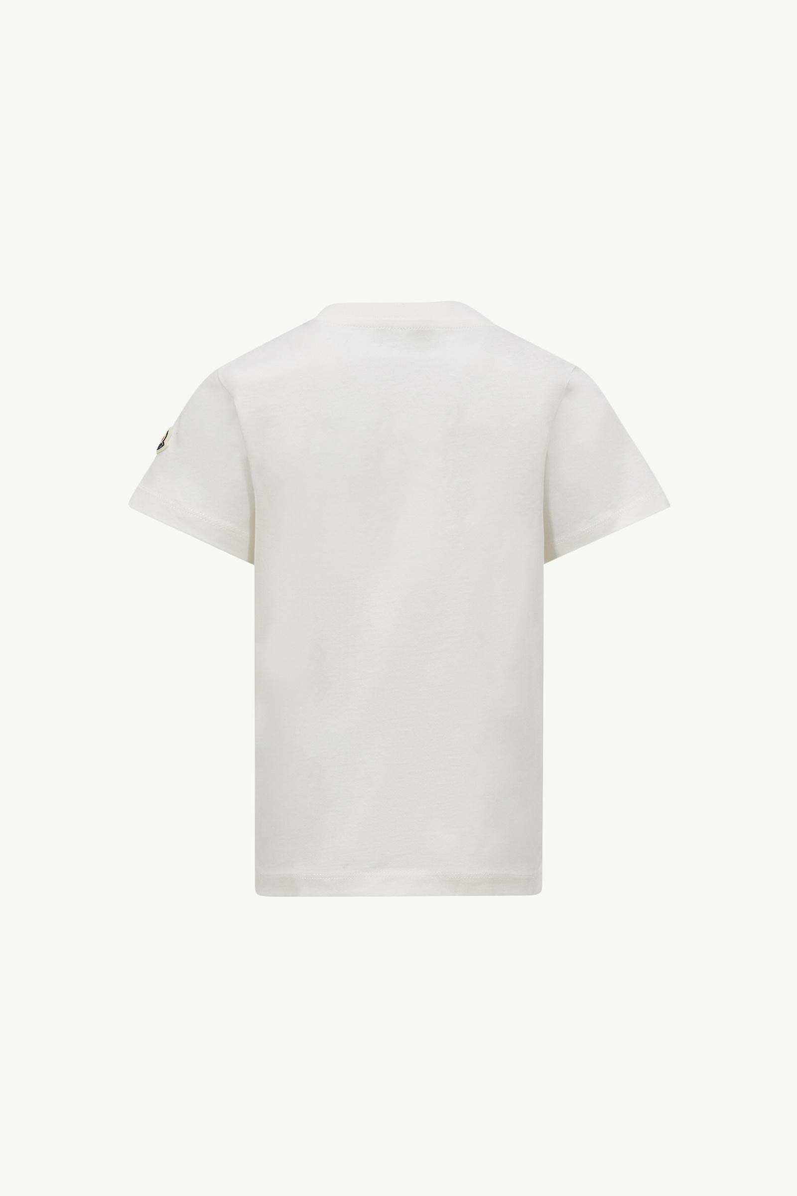 Scribble Logo Cotton T-Shirt Boy White Moncler 1