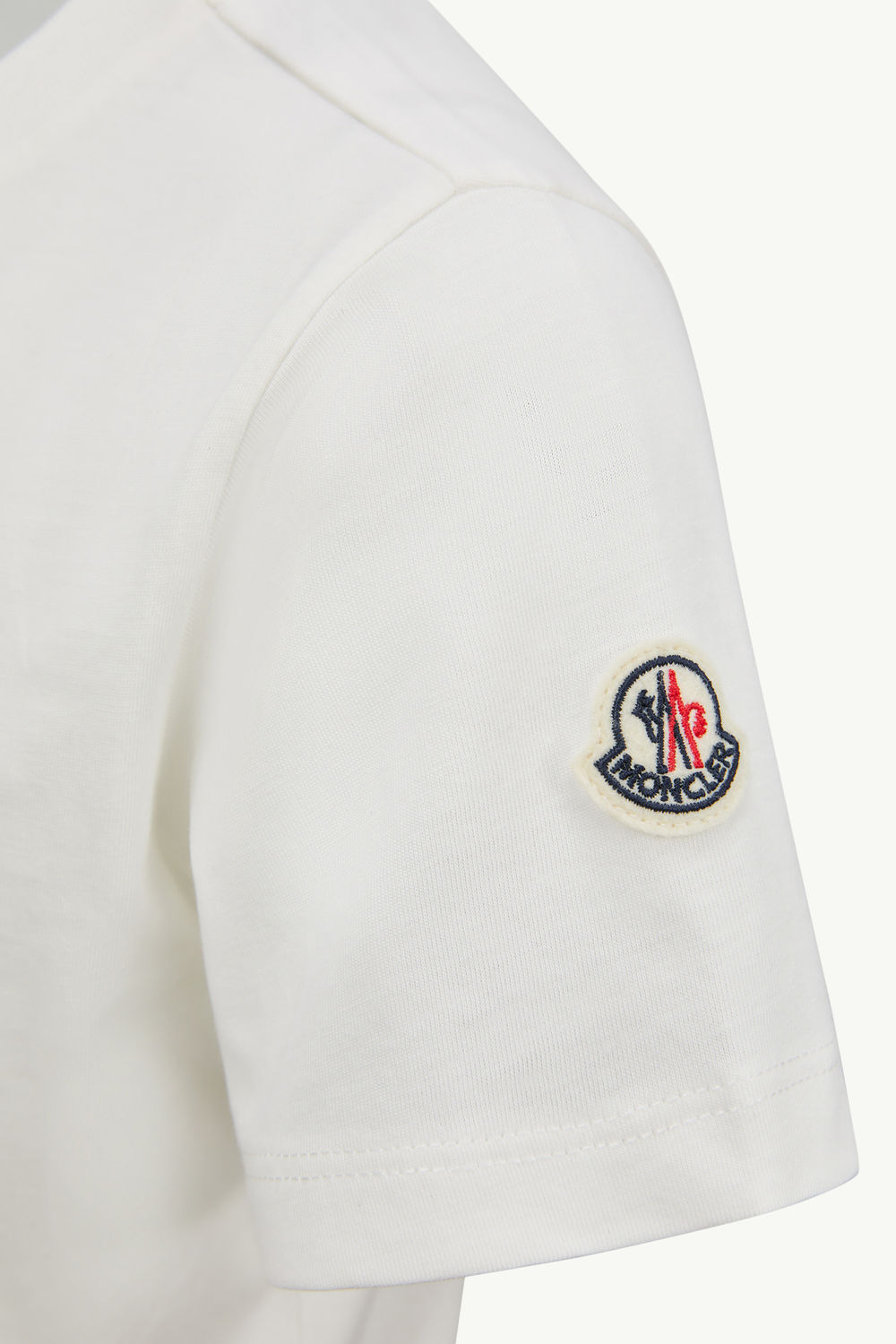Scribble Logo Cotton T-Shirt Boy White Moncler 2