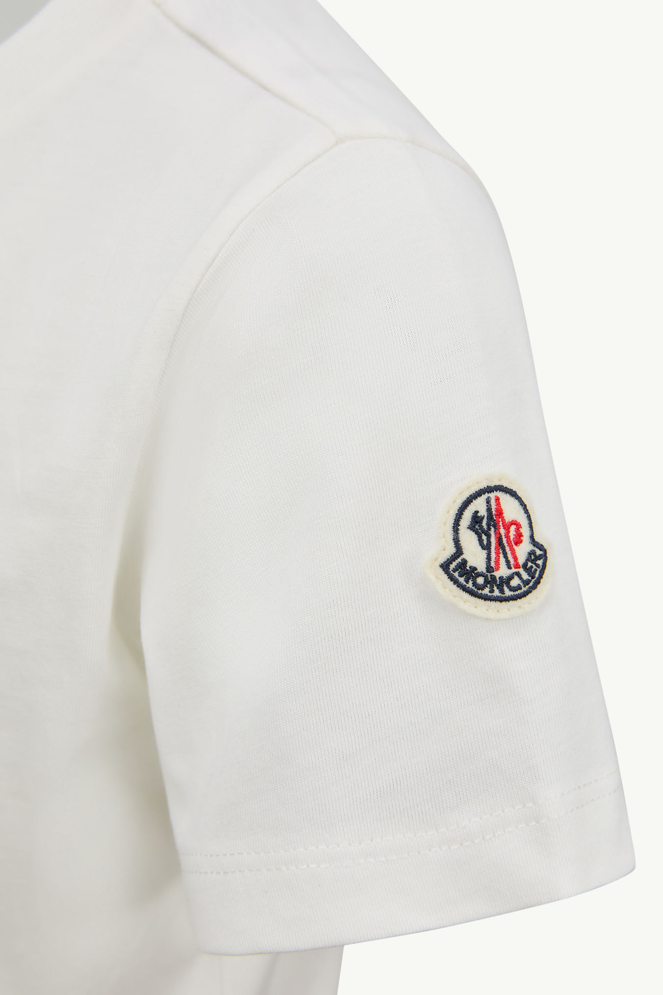 Scribble Logo Cotton T-Shirt Boy White Moncler 2