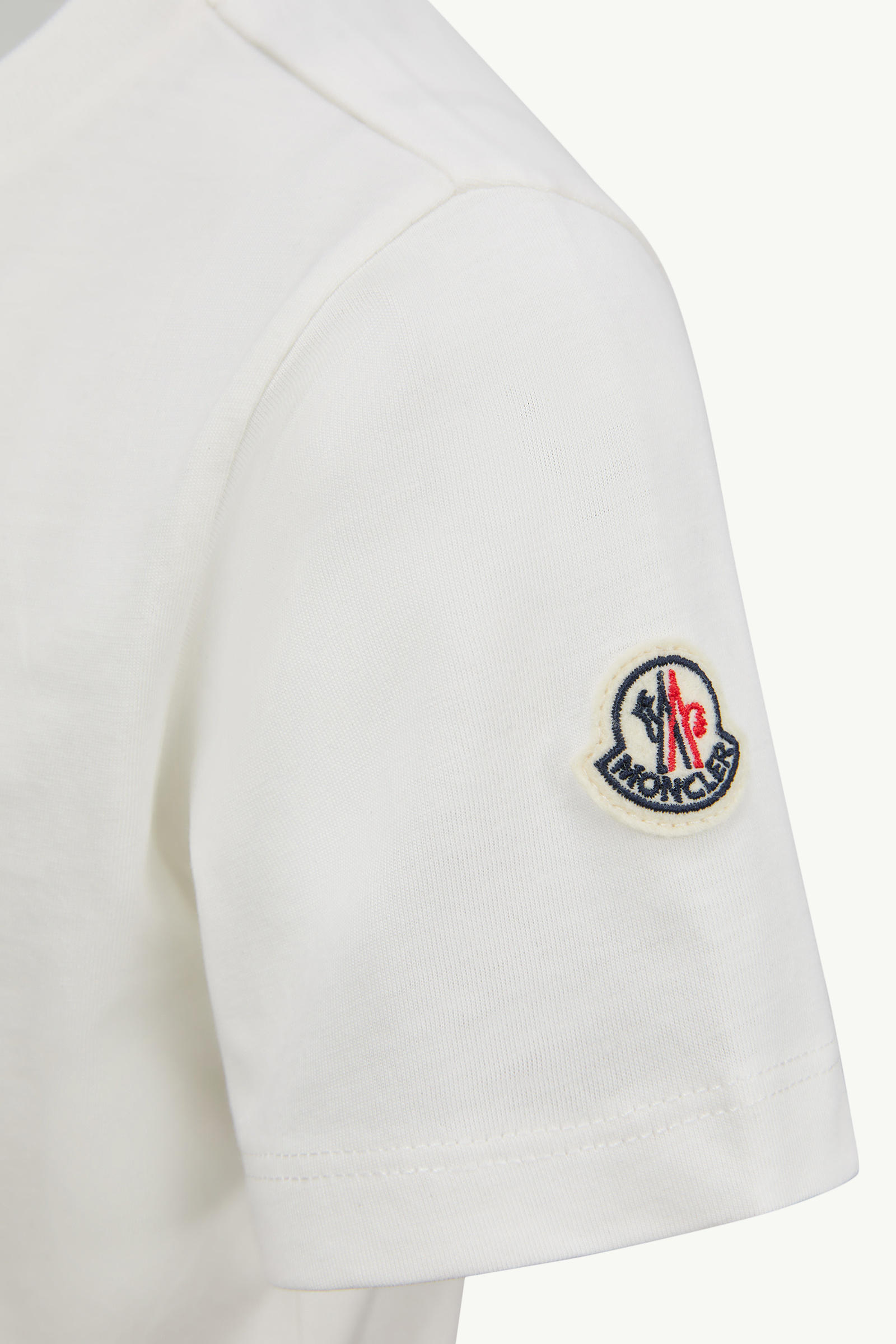 Scribble Logo Cotton T-Shirt Boy White Moncler 2
