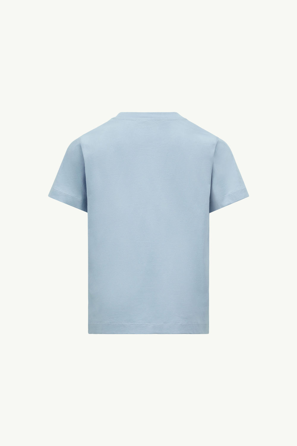 Logo Cotton T-Shirt Boy Light Blue Moncler 1