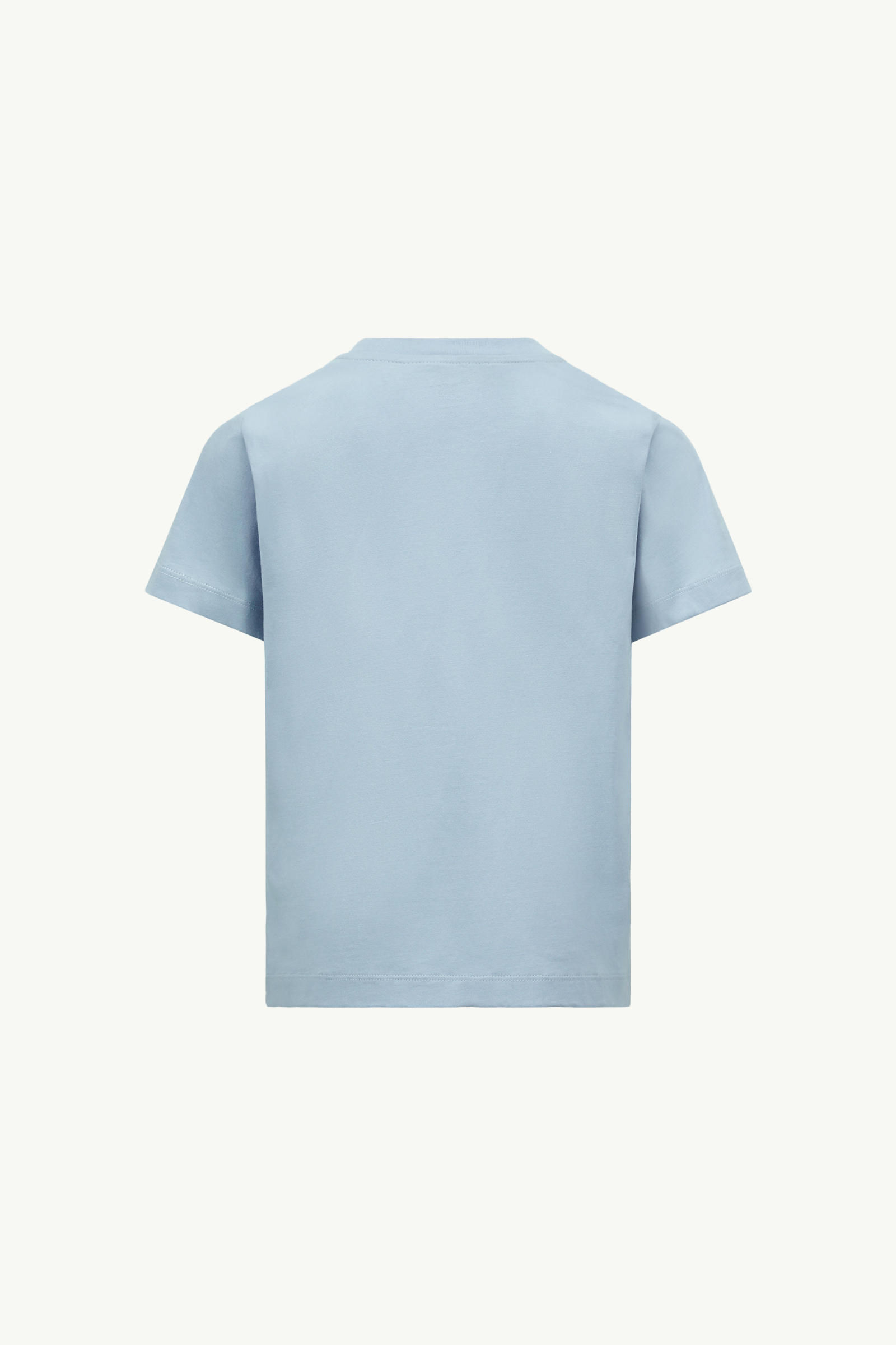Logo Cotton T-Shirt Boy Light Blue Moncler 1