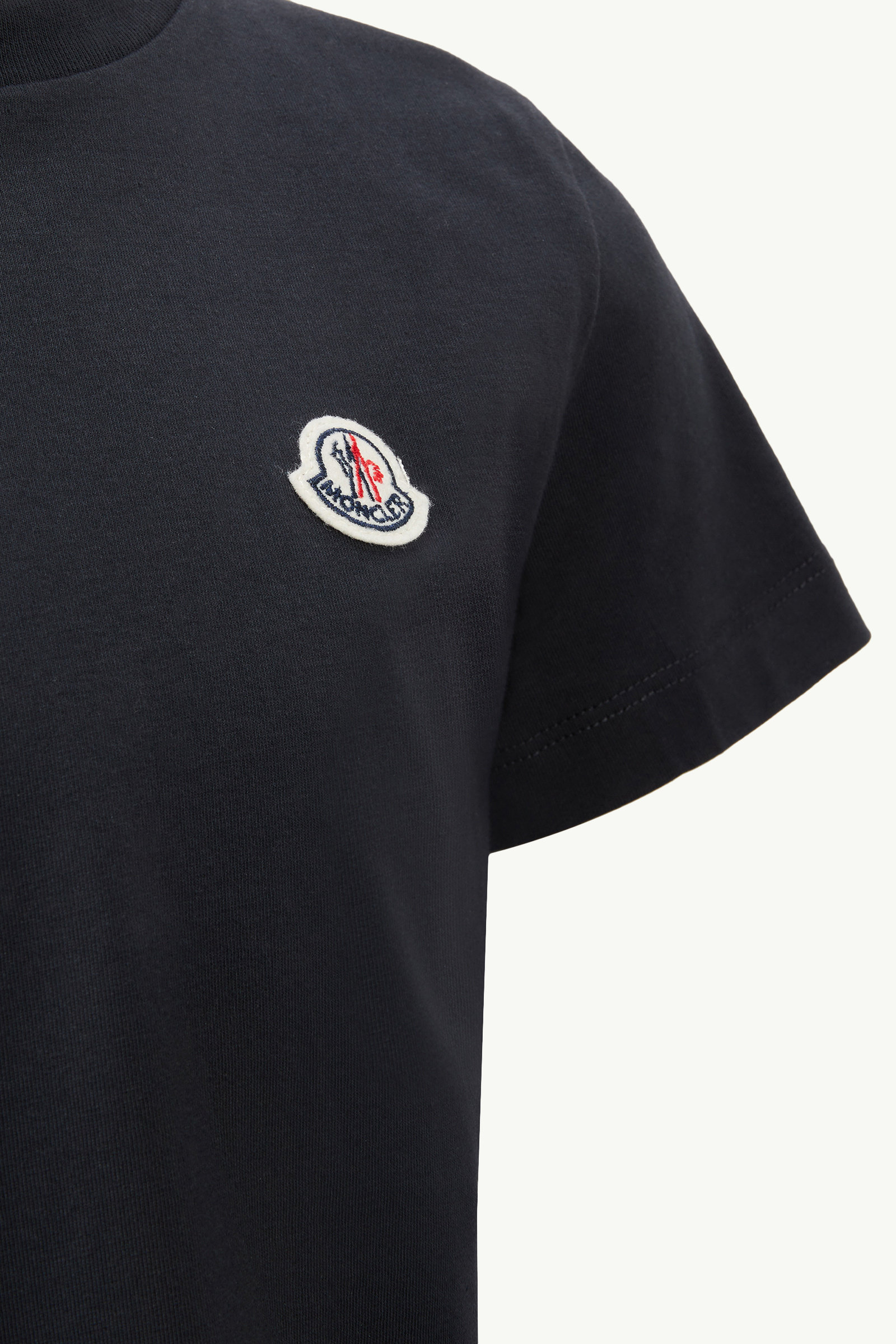 Logo Patch Cotton T-Shirt (Pack of Three) Boy Blue & Black & White Moncler 3