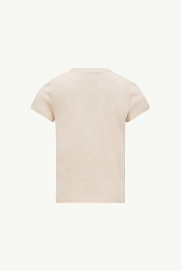 Logo Patch Cotton T-Shirt (Pack of Three) Girl Black & White & Pink Moncler 1
