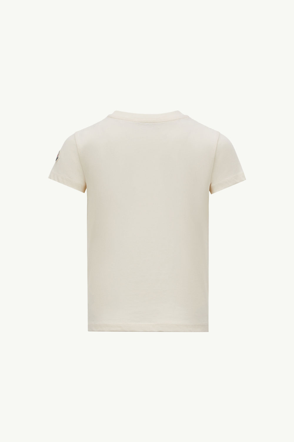 Studded Flower Motif Cotton T-Shirt Girl White Moncler 2