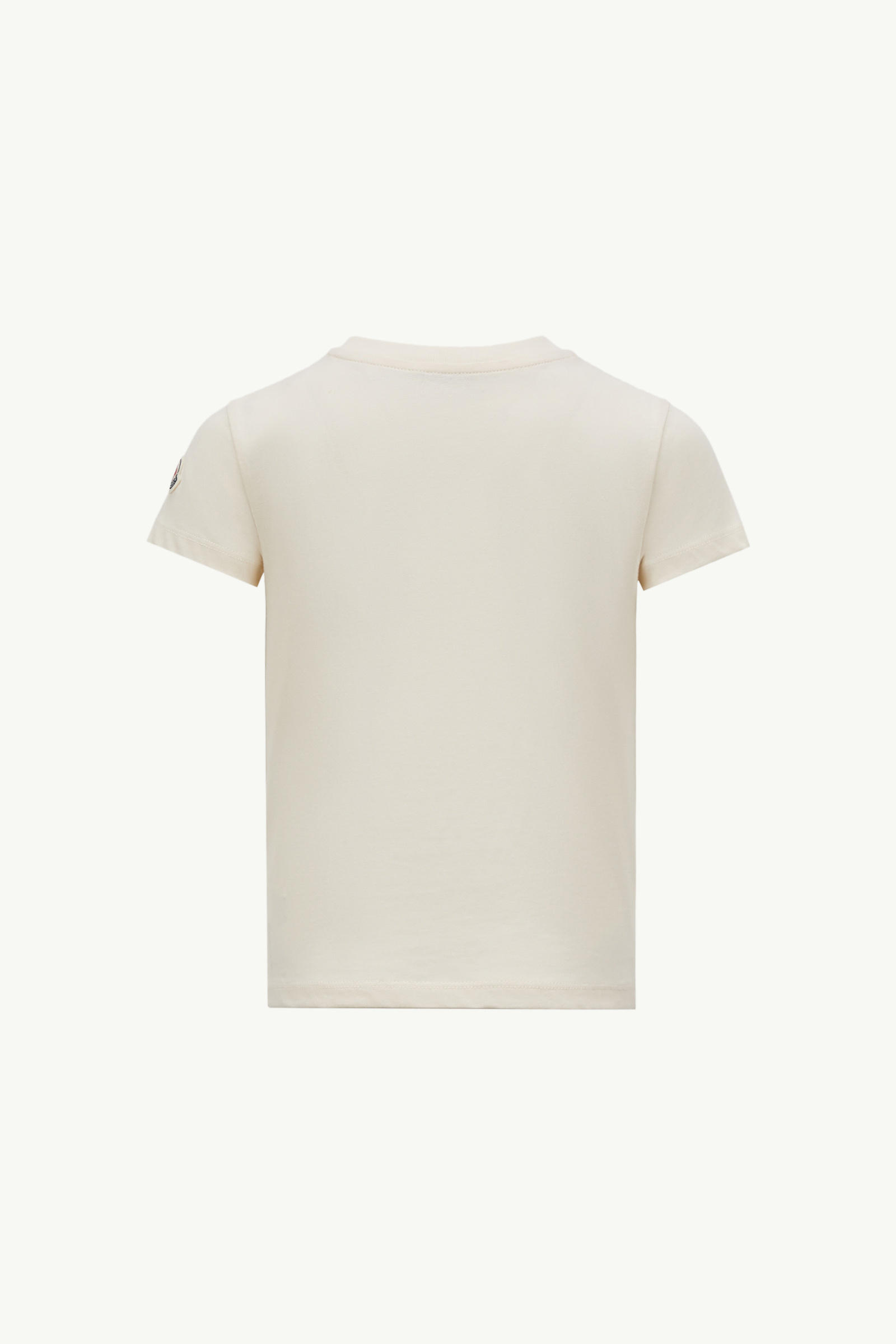 Studded Flower Motif Cotton T-Shirt Girl White Moncler 2