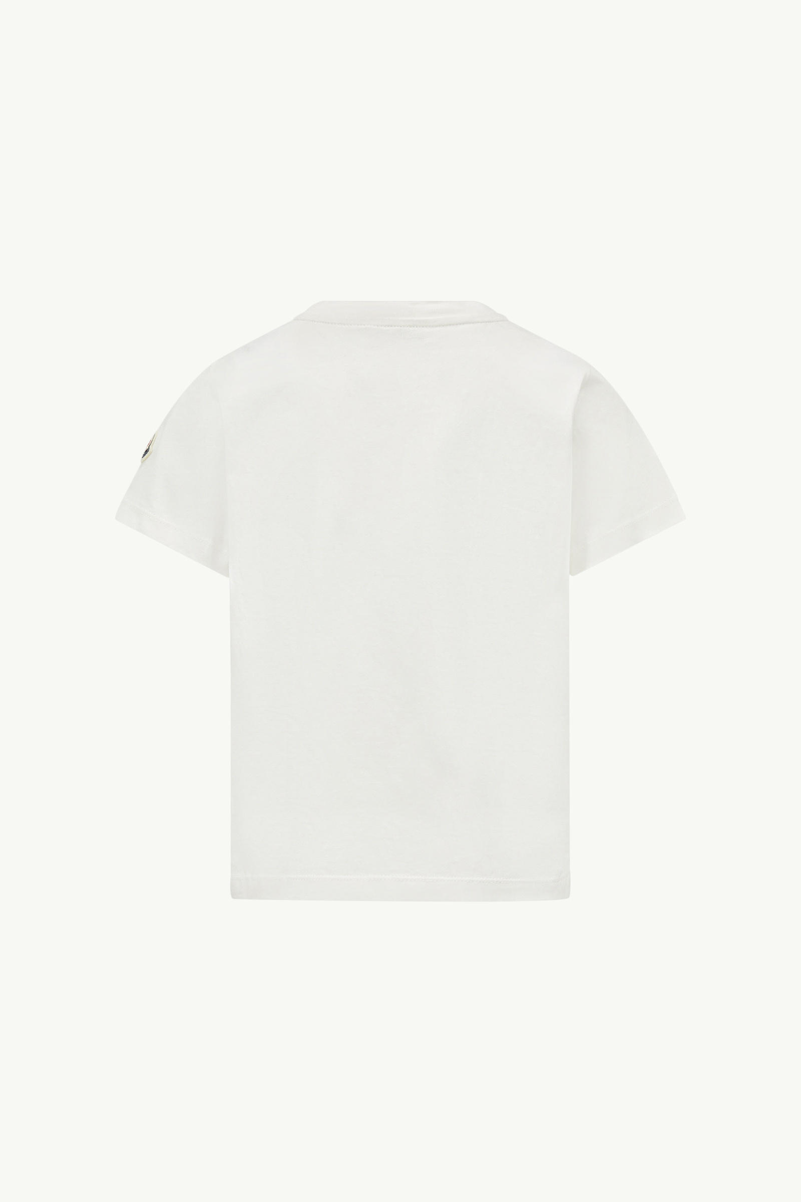 Logo Motif Cotton T-Shirt Boy White Moncler 1