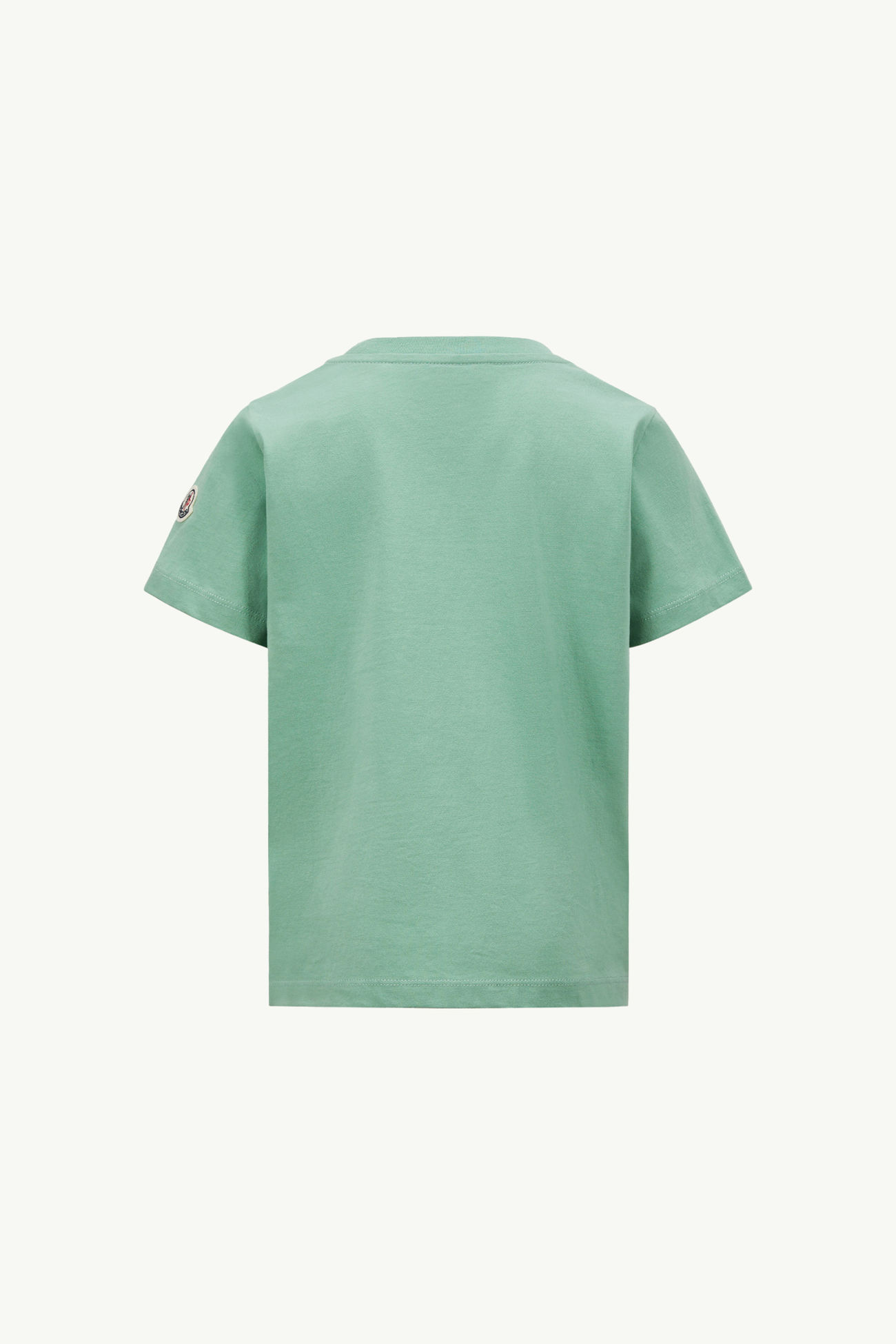 Logo Motif Cotton T-Shirt Boy Turquoise Moncler 1