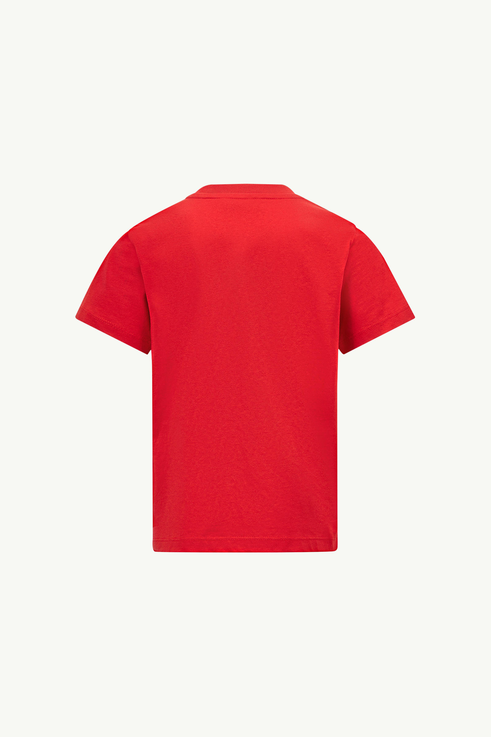 Embroidered Shark Cotton T-Shirt Boy Red Moncler 2