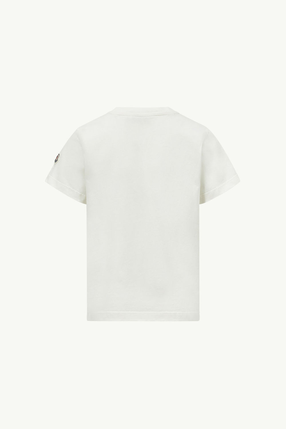 Wave Logo Cotton T-Shirt Boy White Moncler 1