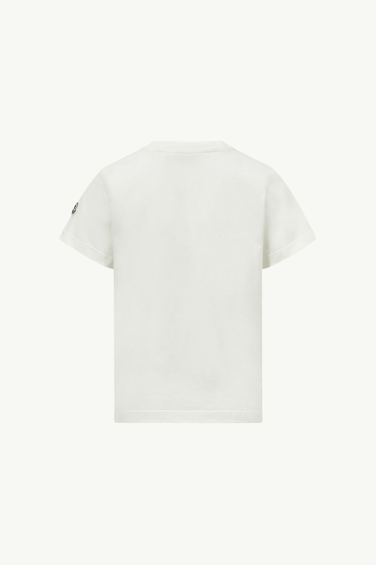 Wave Logo Cotton T-Shirt Boy White Moncler 1