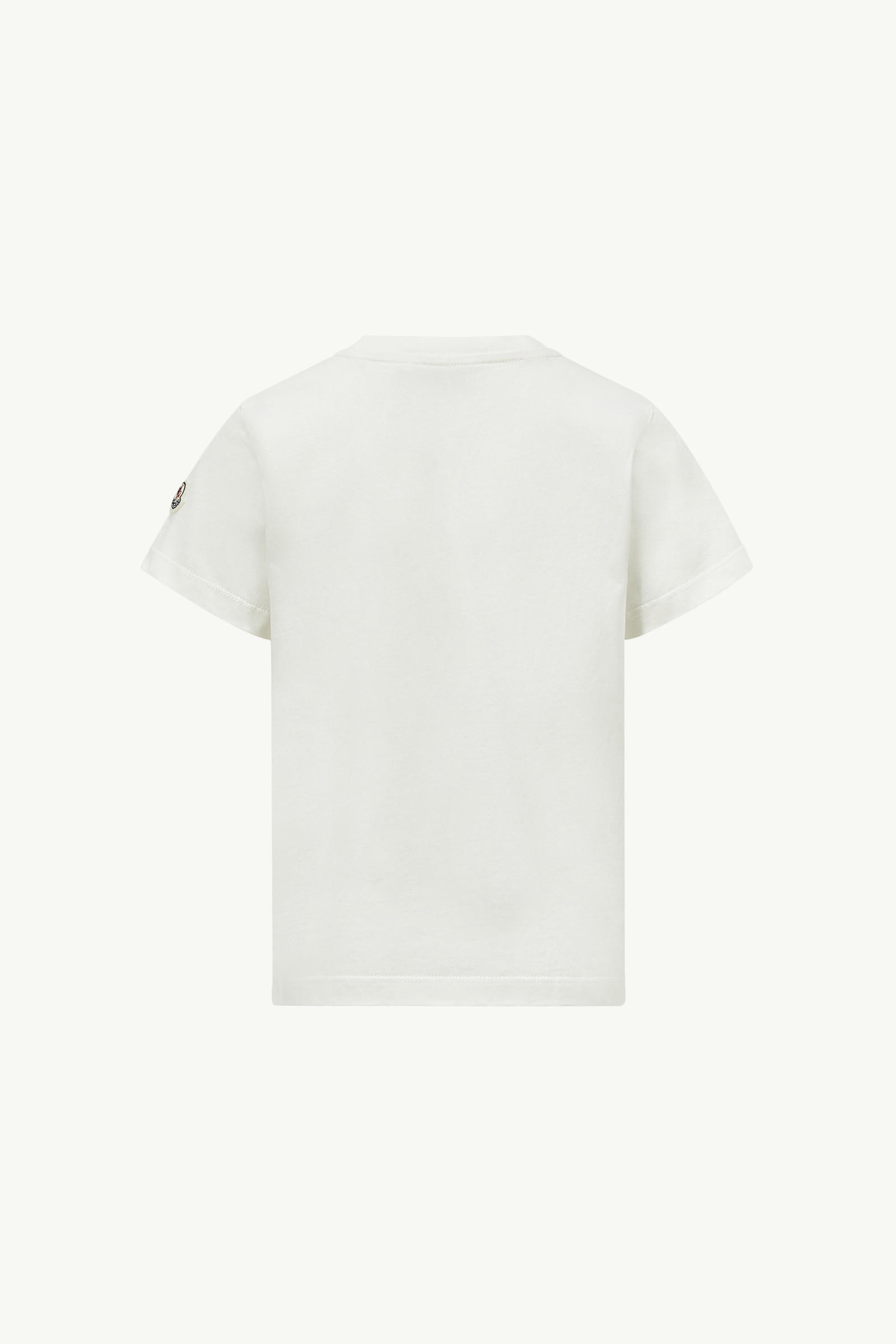 Wave Logo Cotton T-Shirt Boy White Moncler 1