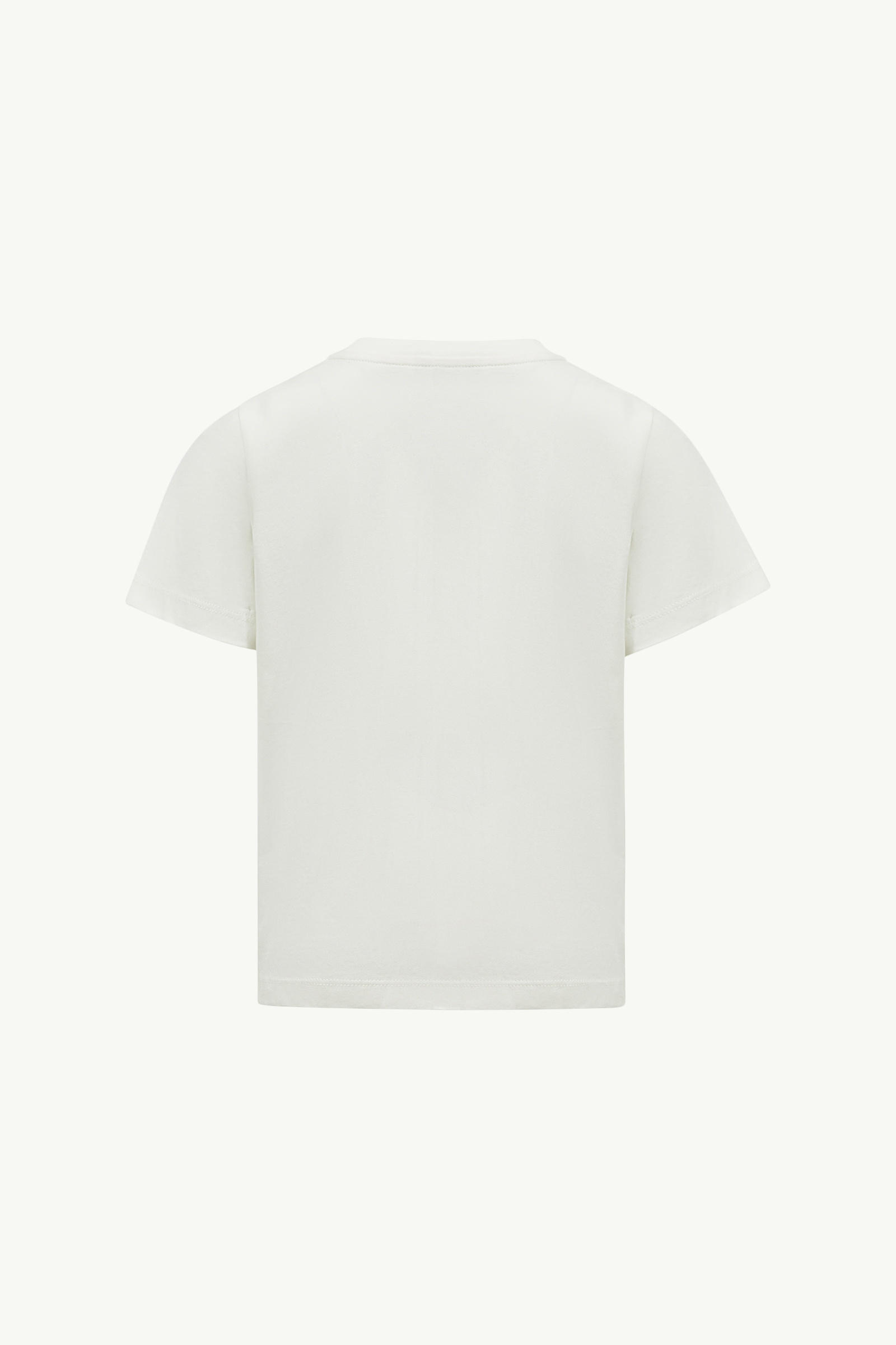 Embroidered Shark Motif Cotton Jersey T-Shirt Boy White Moncler 2