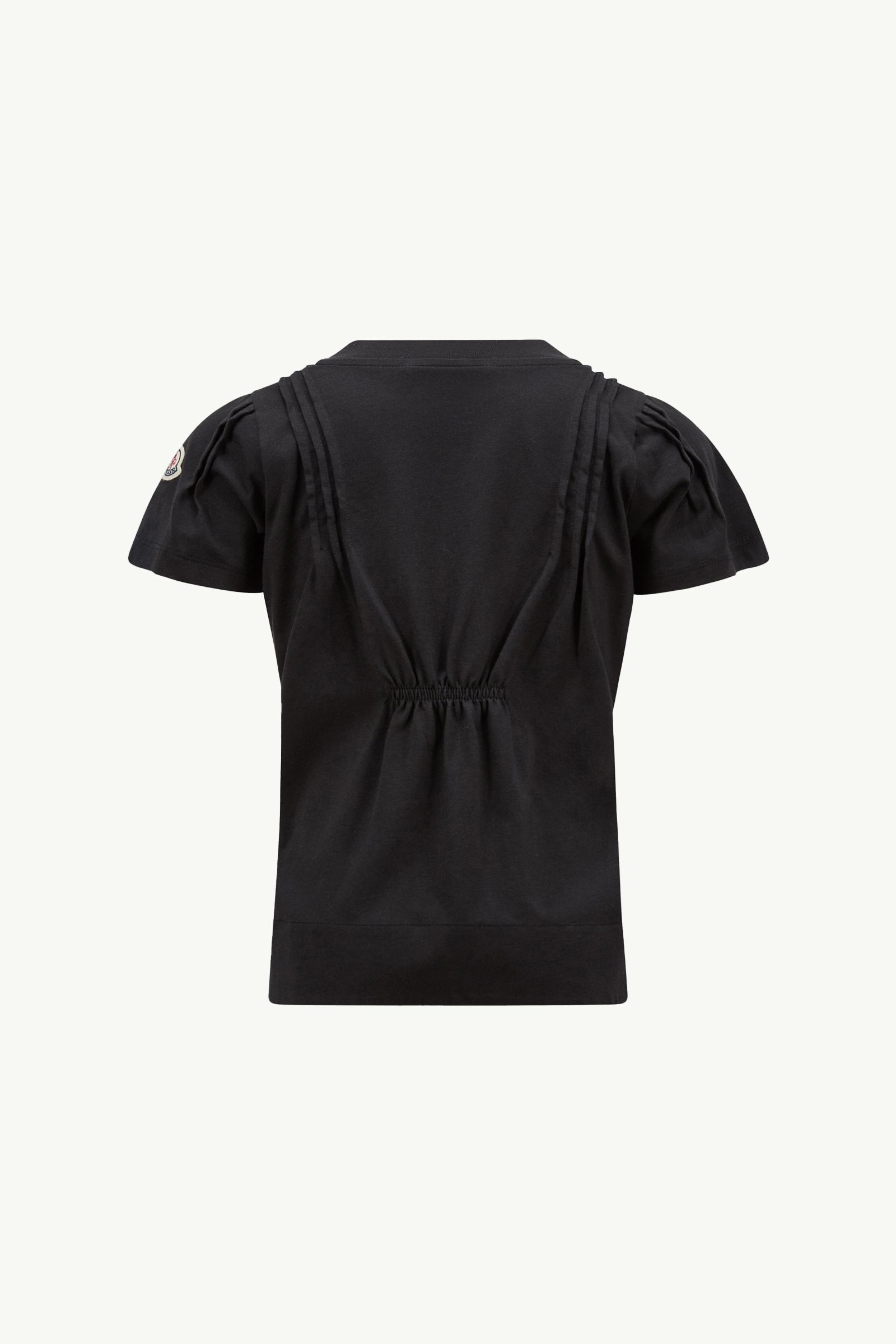 Crystal-Encrusted Cotton Top Girl Black Moncler 1