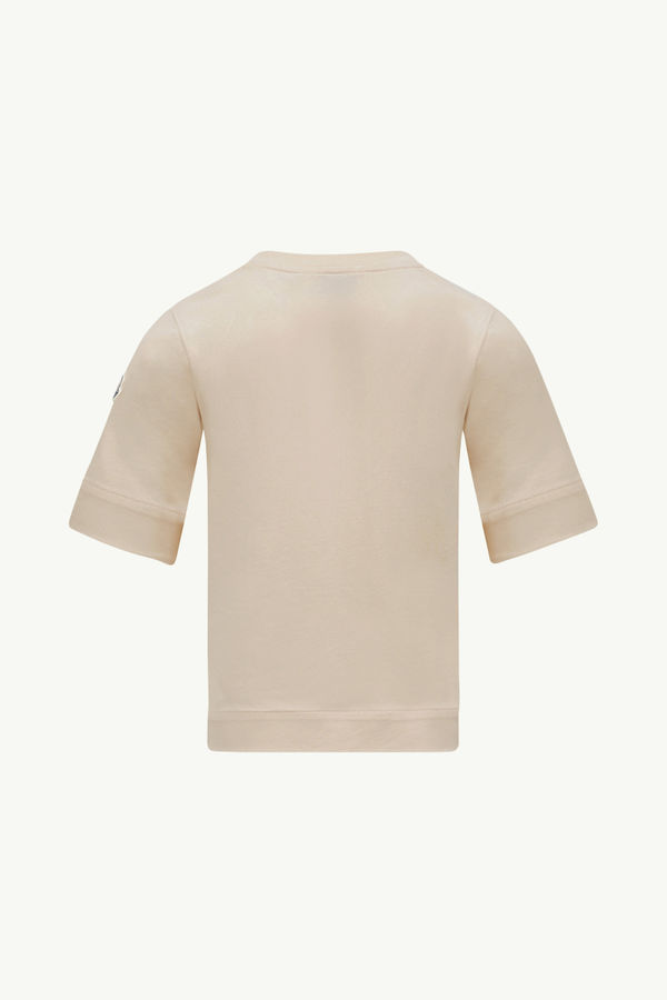 T-Shirt aus Baumwolle mit Teddybär-Logomotiv Mädchen Hellpink Moncler 2
