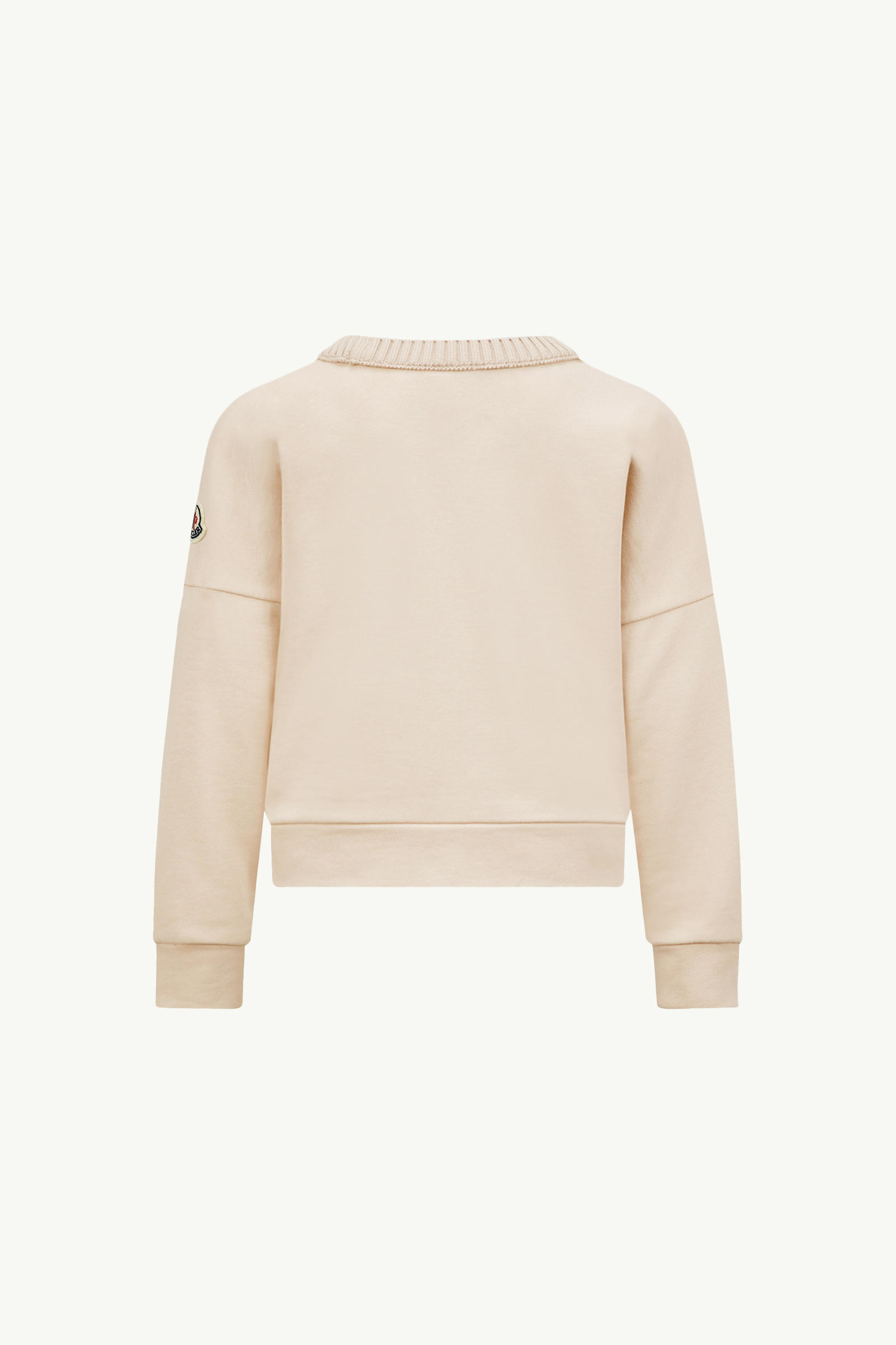 Embroidered Cursive Logo Cotton Sweatshirt Girl Light Pink Moncler 2