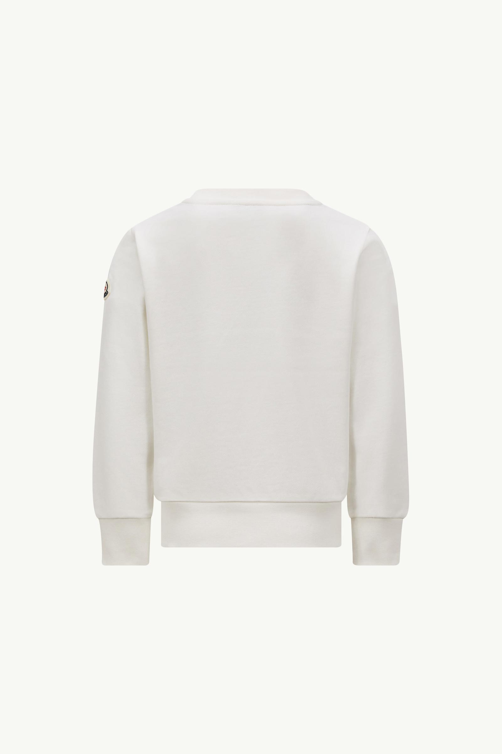 Scribble Logo Cotton Sweatshirt Boy White Moncler 1