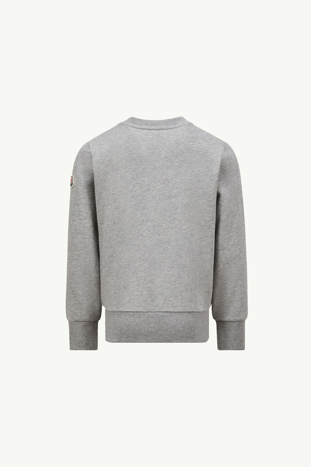 Embroidered Logo Cotton Sweatshirt Boy Gray Moncler 2
