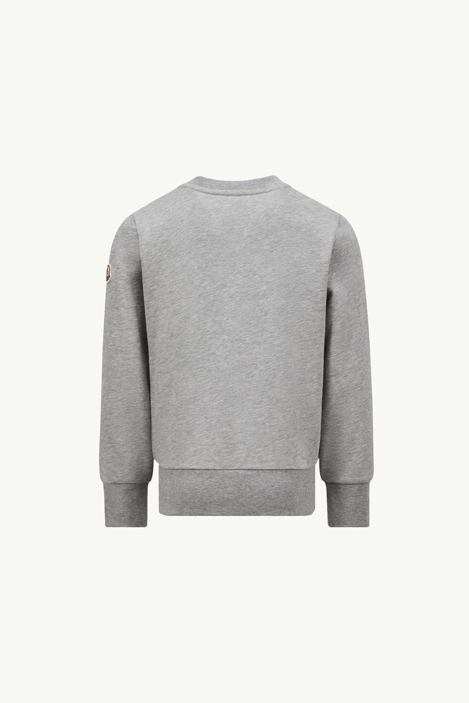 Embroidered Logo Cotton Sweatshirt Boy Gray Moncler 2